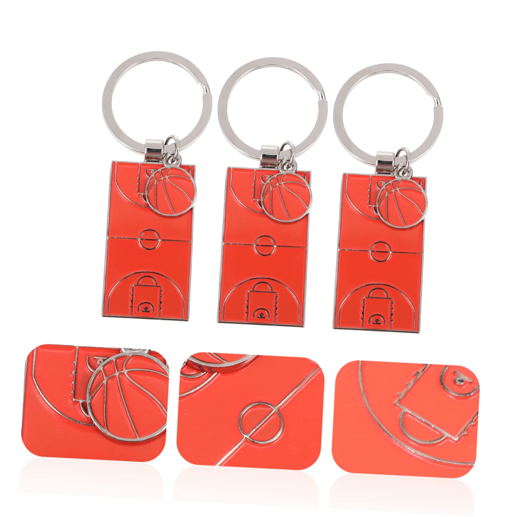 Balacoo 3-Piece Basketball Keychain Set - Sports Key Pendants for Men & Women - Perfect for Basketball Fans, Gifts, and Gym Bag Accessories
