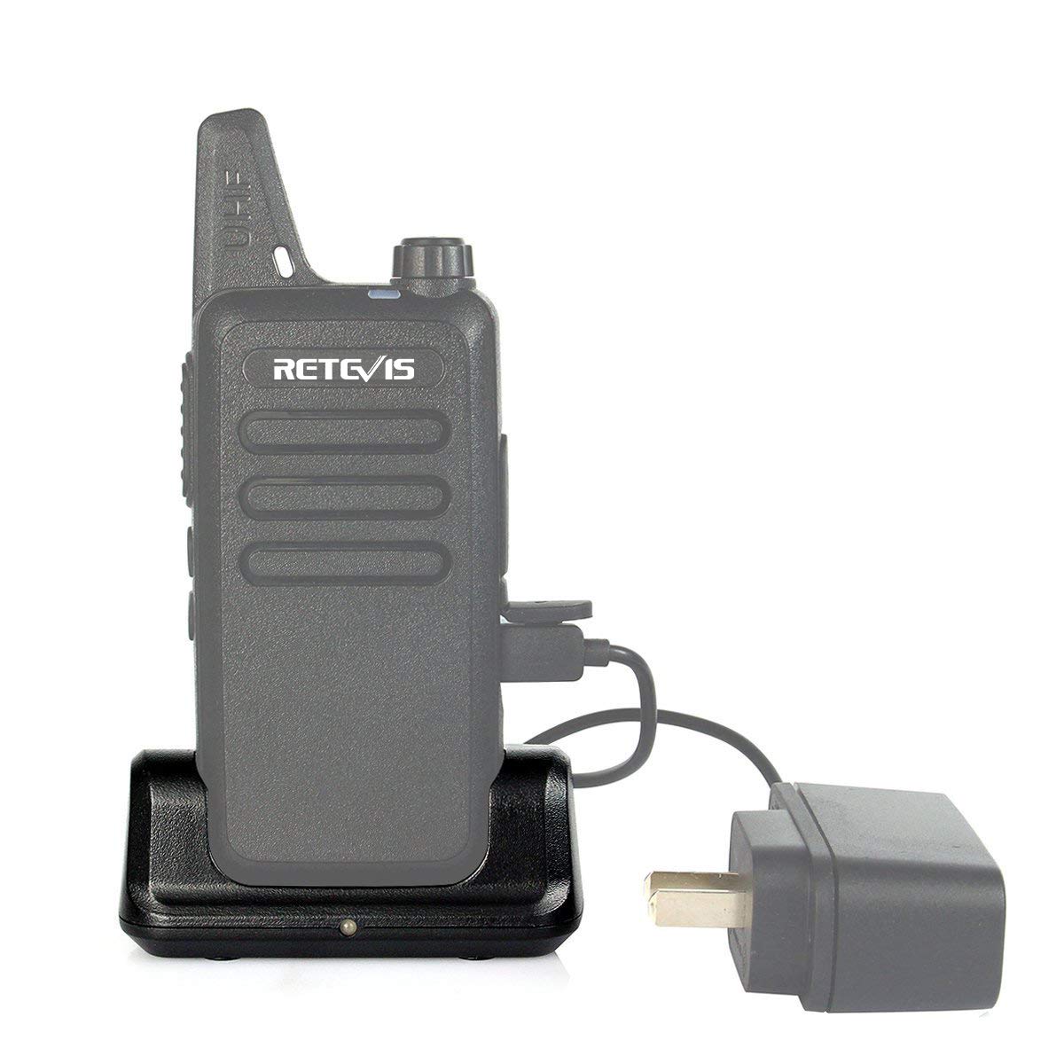 Original Retevis RT22 RT22S Walkie Talkie Charger - Compatible with RT22, RT22S, RB19, RB19P Two-Way Radios - Charging Base Station (1 Pack, Charging Cord Not Included) - Perfect for Outdoor Adventures, Construction Sites & Emergency Communication