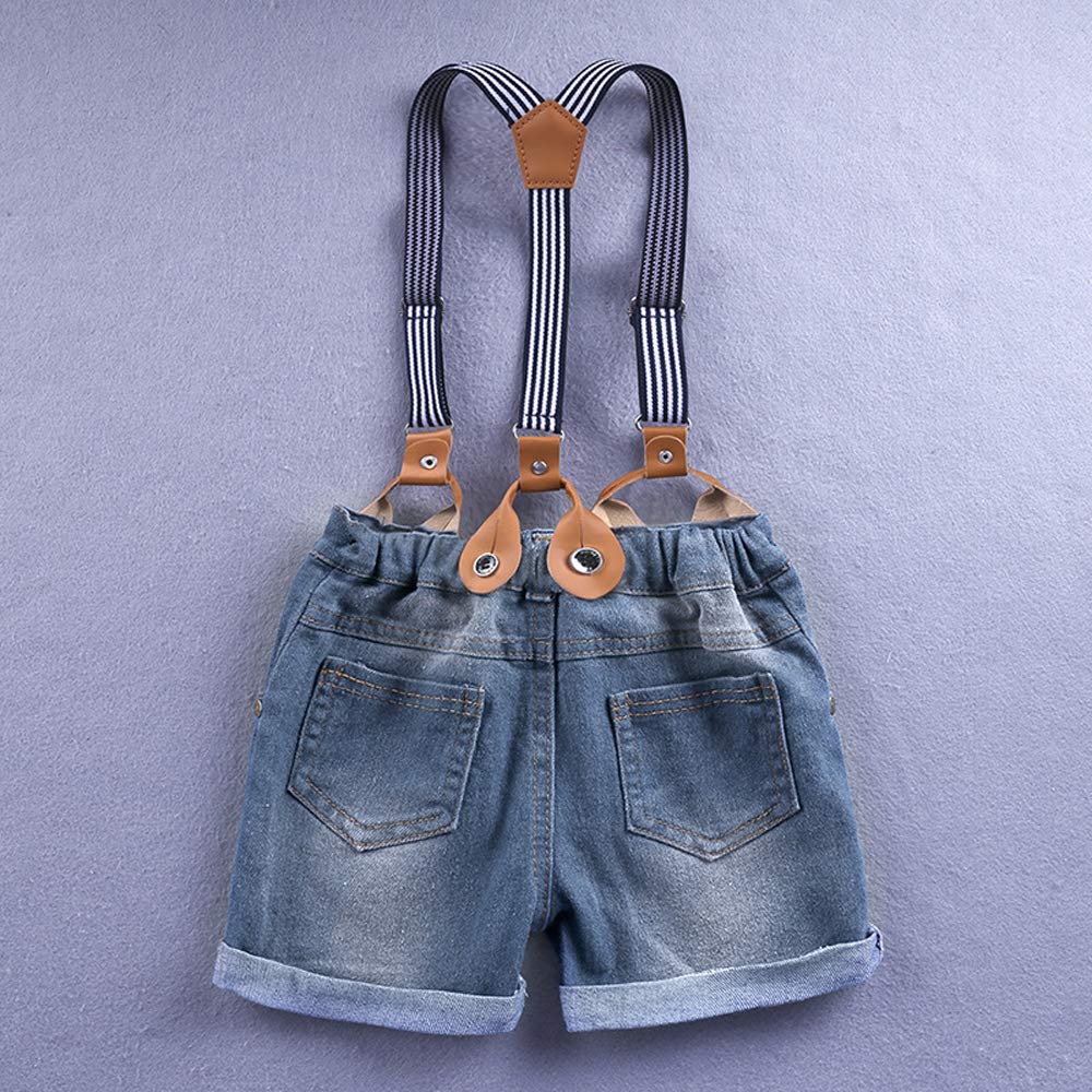 2-Piece Baby Boys Clothes Set - Long Sleeve Shirt & Jeans Outfit for Toddlers | Gentleman Style Suits for Boys | Perfect for Parties, Photos & Special Occasions