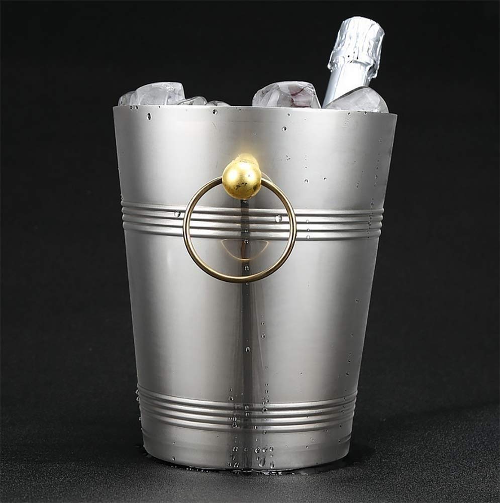 Premium Stainless Steel Ice Bucket - 5L Champagne & Wine Cooler with Lid - Elegant Bottle Chiller for Parties, Weddings, Bars & Outdoor Events