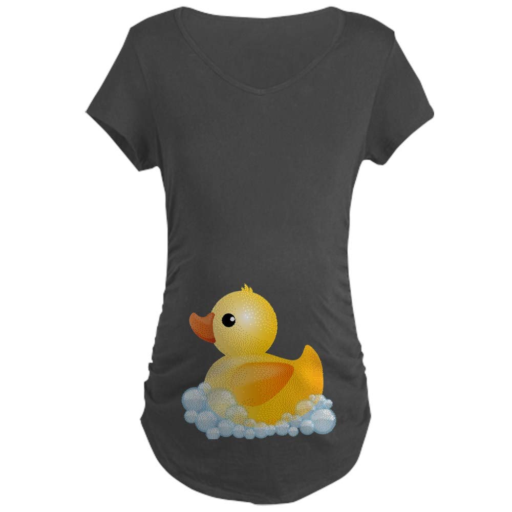 Funny Maternity T-Shirt with Rubber Duck Design - Comfortable Pregnancy Tee for Expecting Moms - Perfect for Baby Showers, Gender Reveals & Maternity Photos