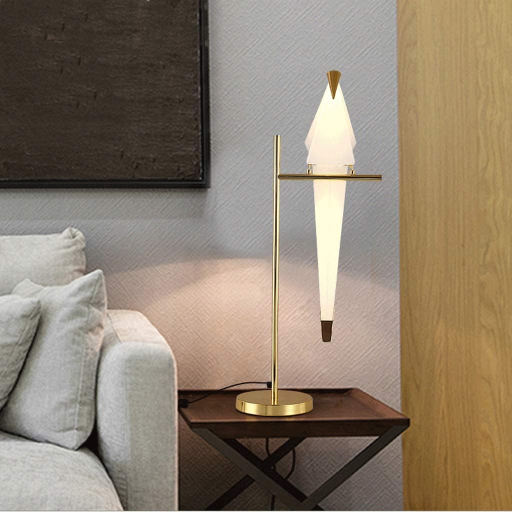Nordic Style Creative Origami Iron Lantern - LED Table Lamp for Living Room, Dining Room, Bedroom & Reading | Bird Decoration Light (Color: A) | Perfect for Cozy Nights, Home Decor & Gift Giving