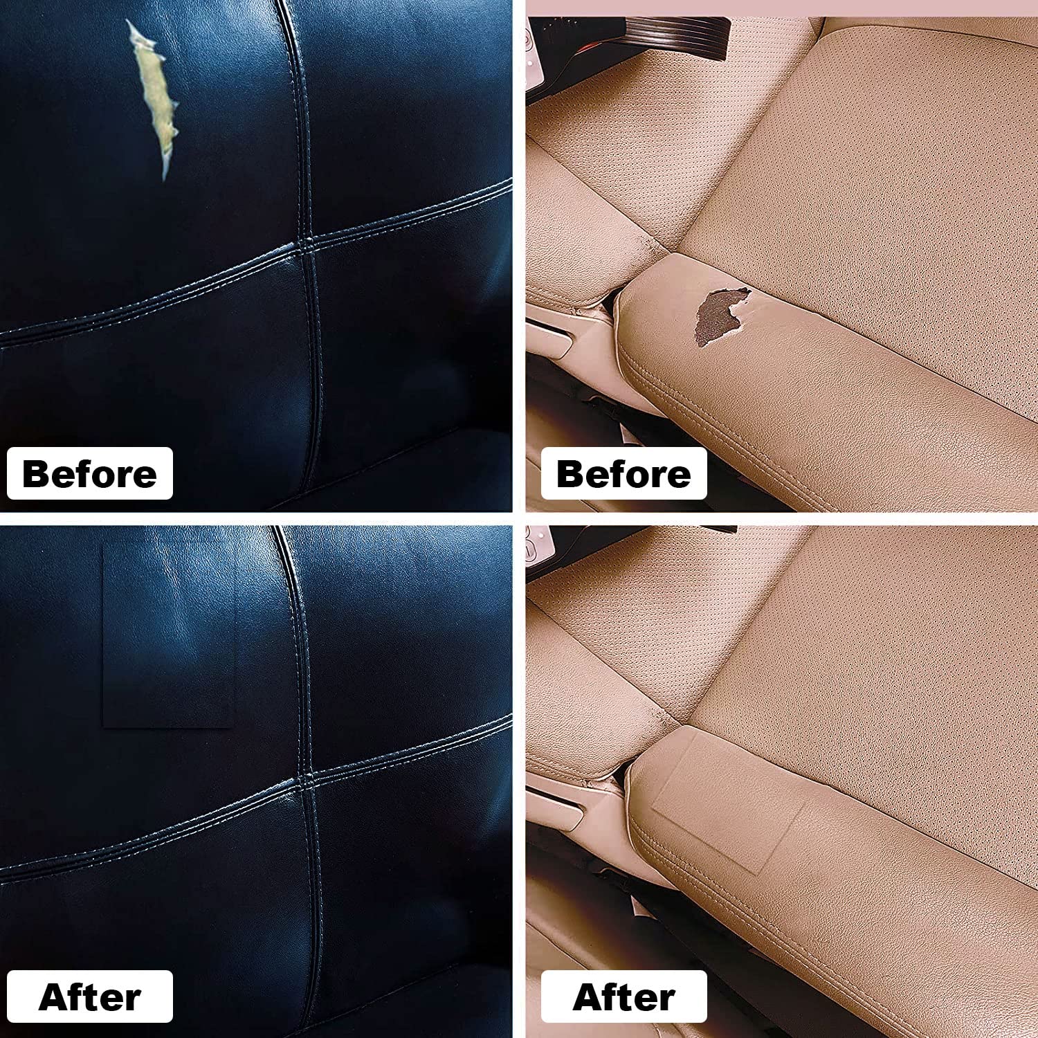 Premium Leather Repair Patch Kit - 12.6x60 Inch Dark Blue Waterproof & Durable Self-Adhesive Leather Tape for Furniture, Couch, Sofa, Car Seat, Vinyl Chairs - Perfect for Home, Office & Vehicle Interior Repairs