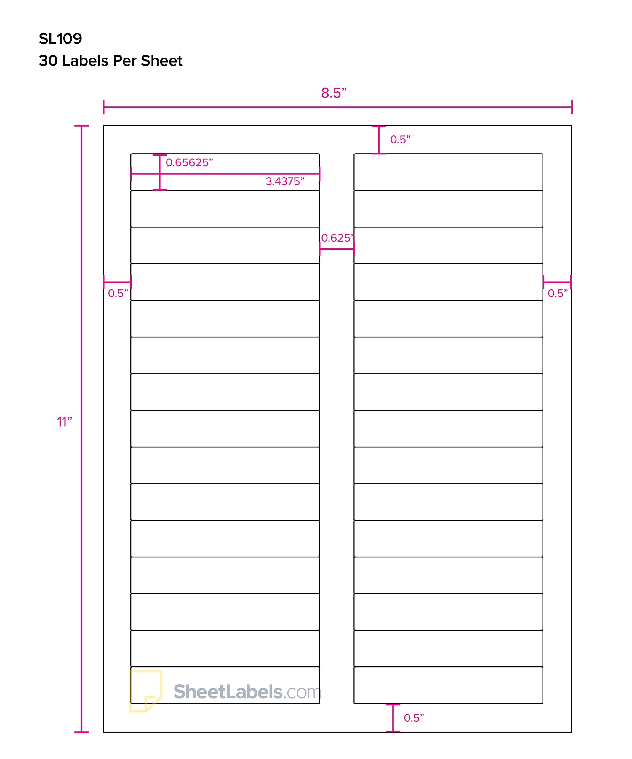 File Folder Labels - Permanent Adhesive 2/3