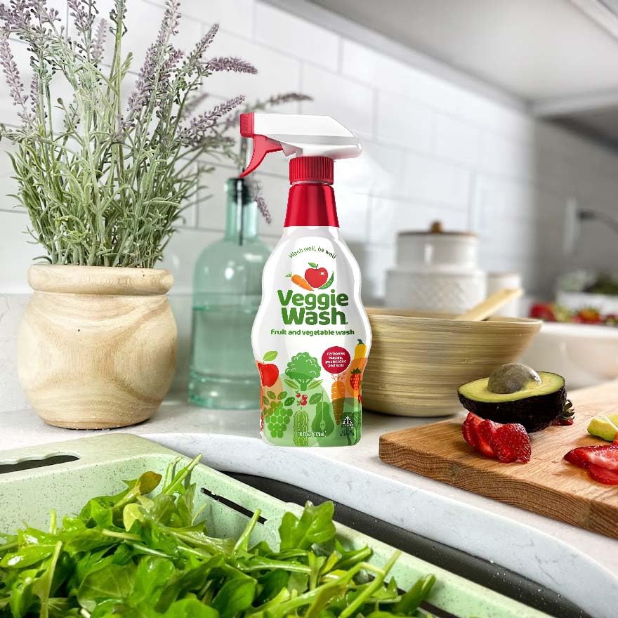 Organic Fruit & Vegetable Wash - 16 oz Natural Produce Cleaner for Fresh, Safe Fruits & Veggies | Perfect for Washing Berries, Leafy Greens & More | USDA Certified, Non-Toxic, Vegan-Friendly