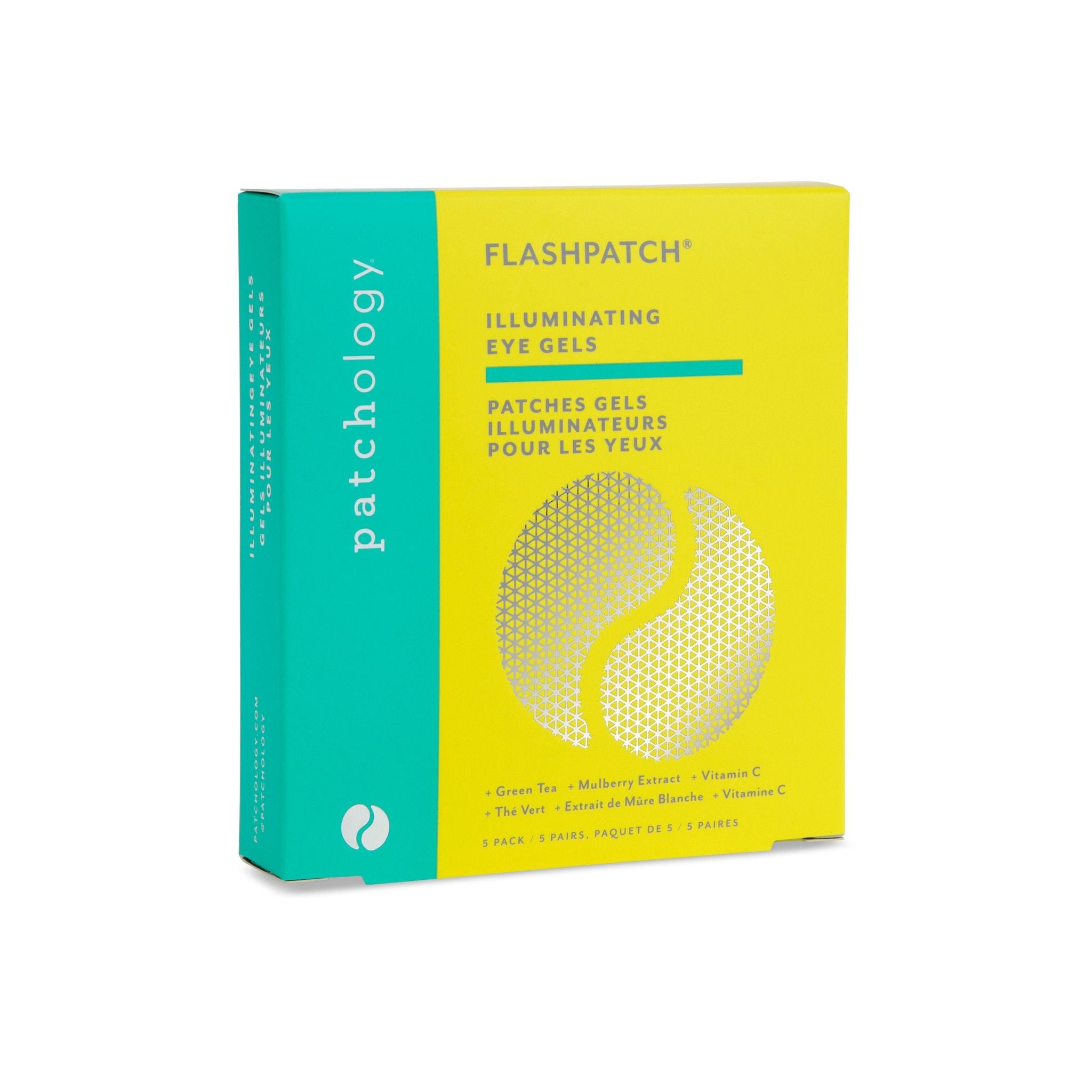 FlashPatch Illuminating Eye Gels - Brightening & Hydrating Under Eye Patches for Dark Circles & Puffiness | Perfect for Morning Routine, Travel & Post-Party Skincare
