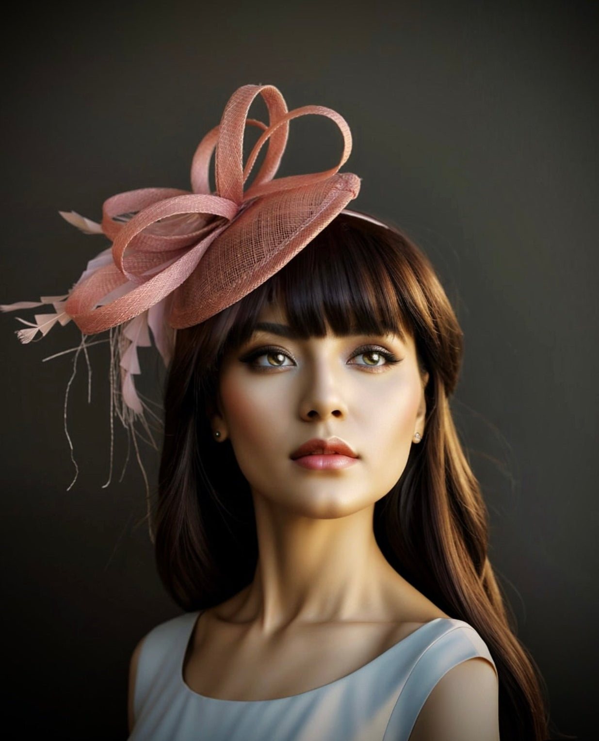 Elegant Blush Pink Tea Party Fascinator Hat for Women - Perfect for Bridal Showers, Garden Parties & Royal Events