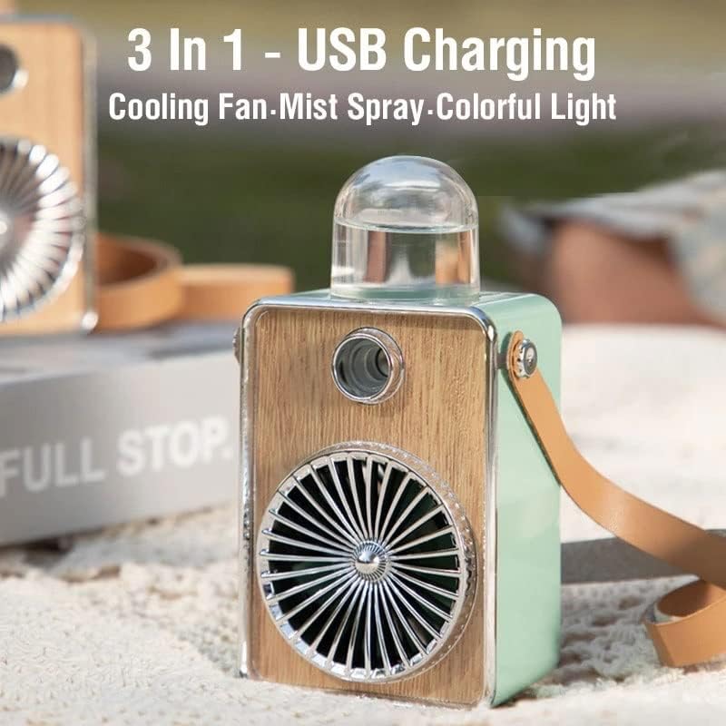 Mini Fan with 3 Speed Settings - USB Rechargeable Bladeless Neck Fan for Cooling - Portable & Silent Personal Fan for Travel, Office, Home, Outdoor Use - Perfect for Summer, Workouts, and Hot Weather