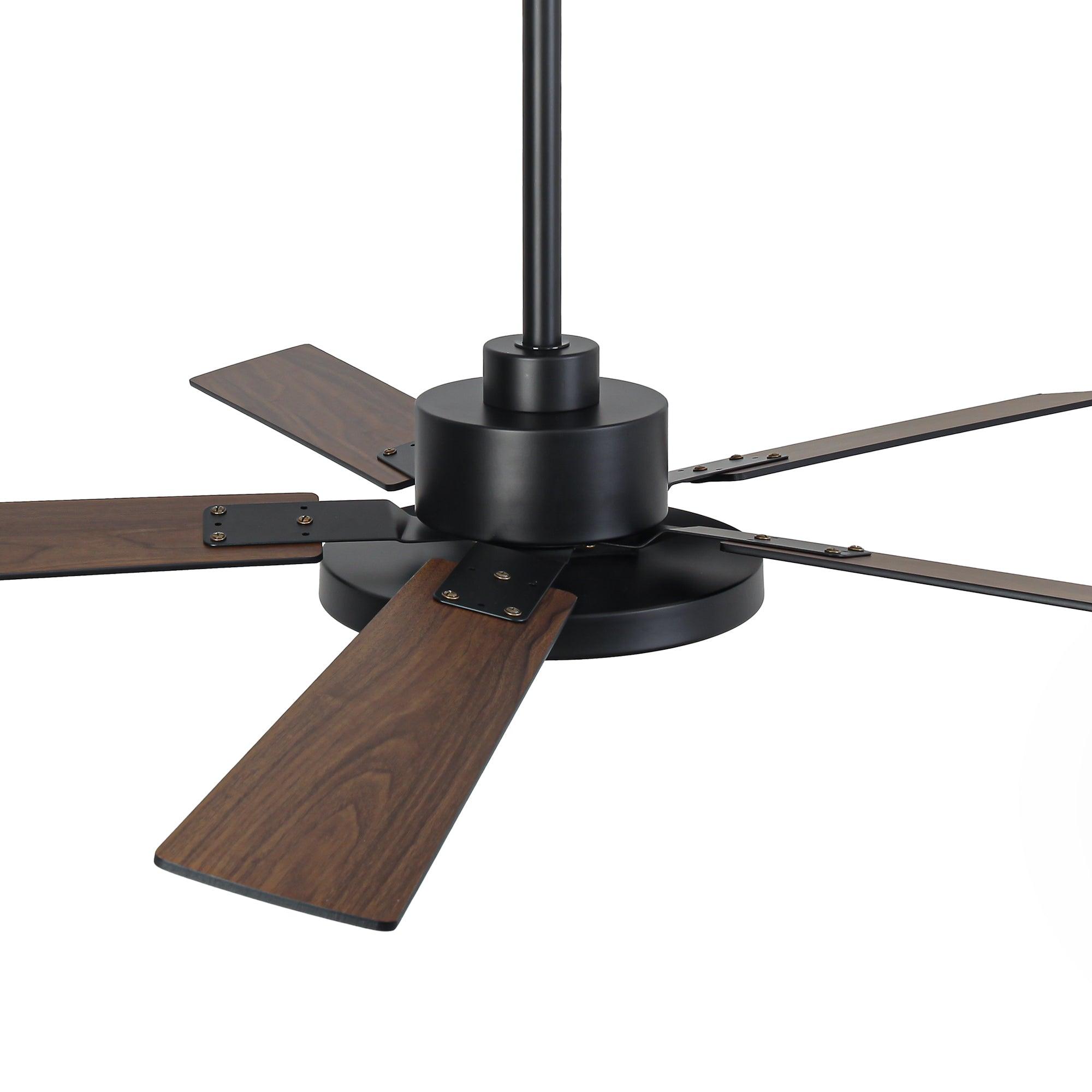 Vaczon 52 Inch 5-Blade Modern Ceiling Fan with LED Light, Remote Control & DC Motor - Energy Efficient Cooling for Living Room, Bedroom & Patio