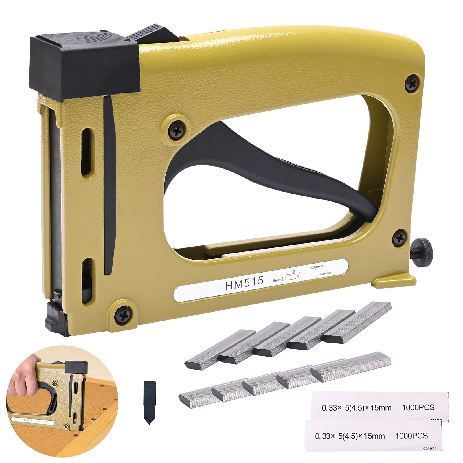 Professional Picture Frame Point Driver with 2000 Refill Points - Heavy Duty Framing Stapler Tool for Artists, Paintings & Photo Framing - Perfect for Home Decor, Art Galleries & DIY Projects