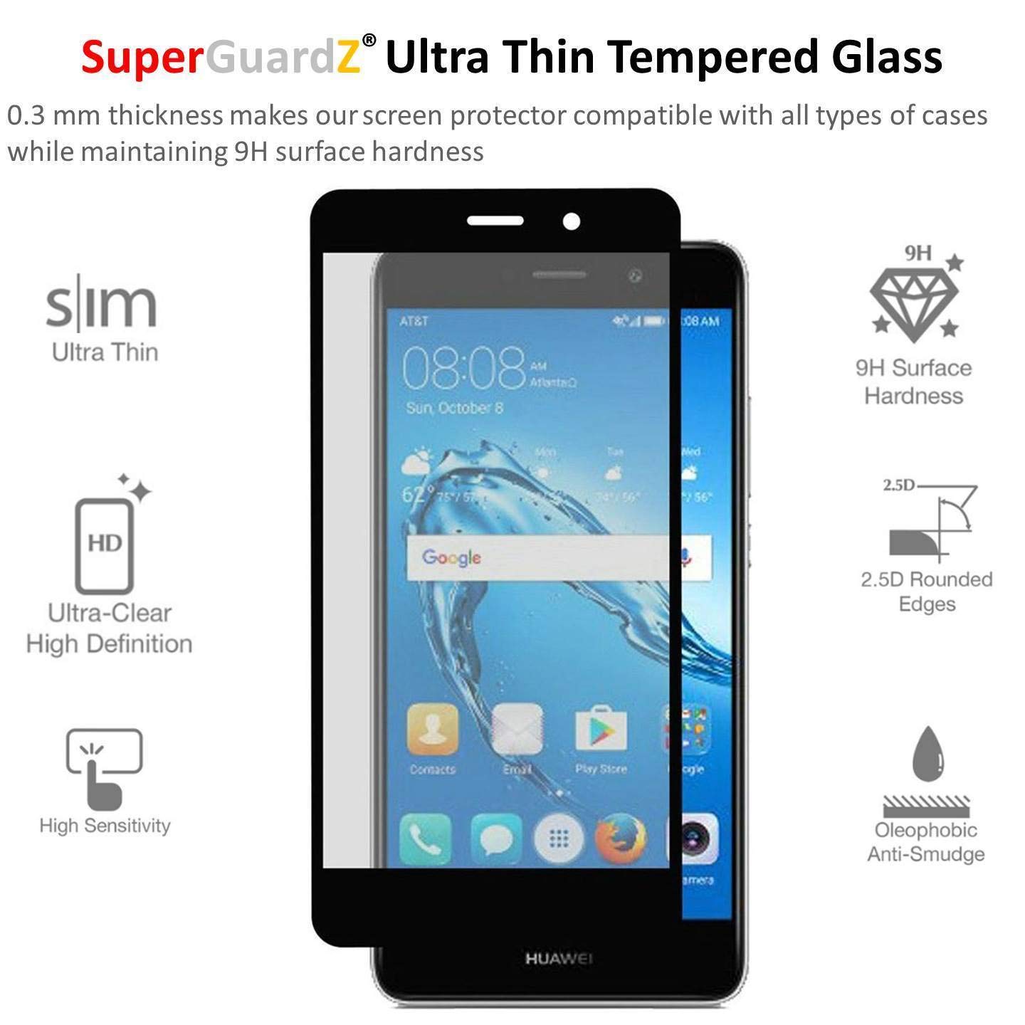 Huawei Ascend XT2 Tempered Glass Screen Protector - Full Coverage, Edge-to-Edge, Anti-Scratch Protection with Lifetime Replacement | Includes LED Stylus Pen | Perfect for Work, Travel & Everyday Use
