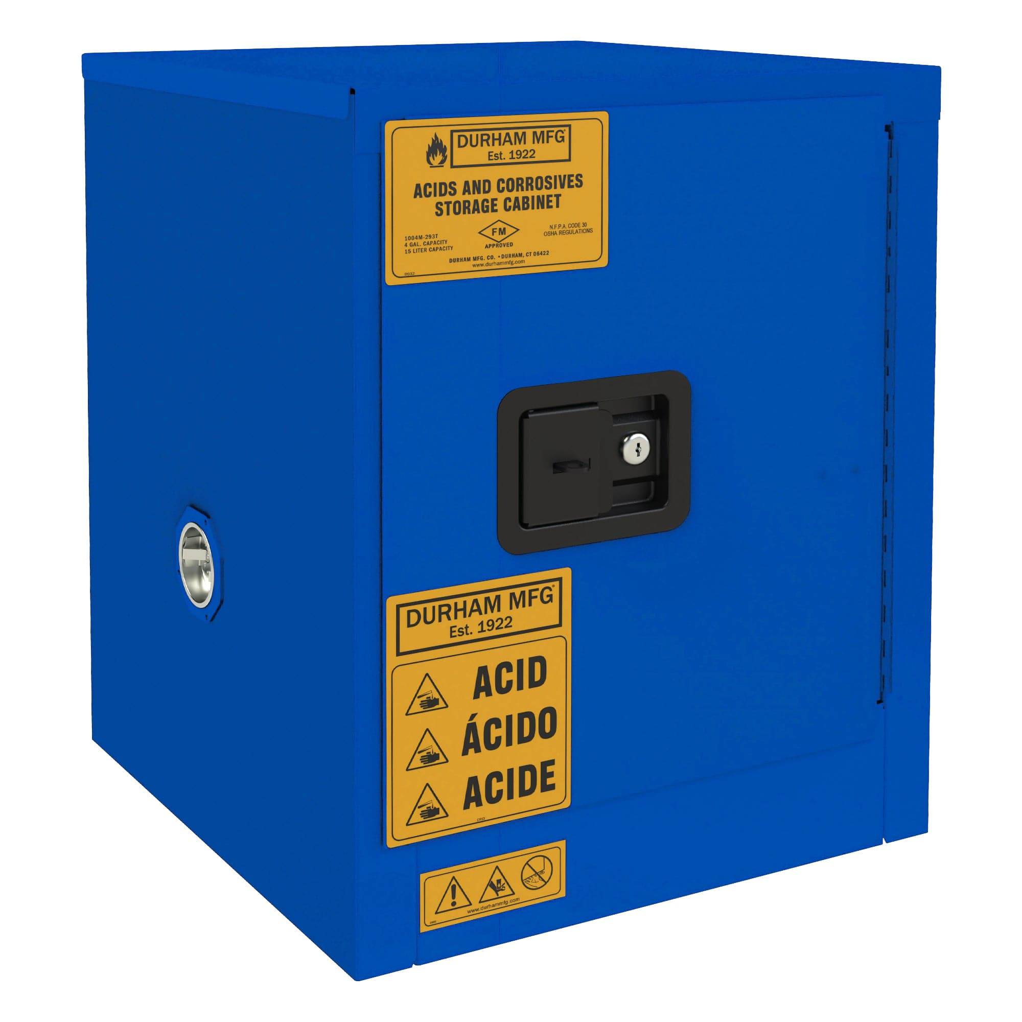 4 Gallon Corrosive Chemical Storage Cabinet - Manual Operation for Safe Hazardous Material Handling - Ideal for Labs, Garages, and Industrial Workplaces
