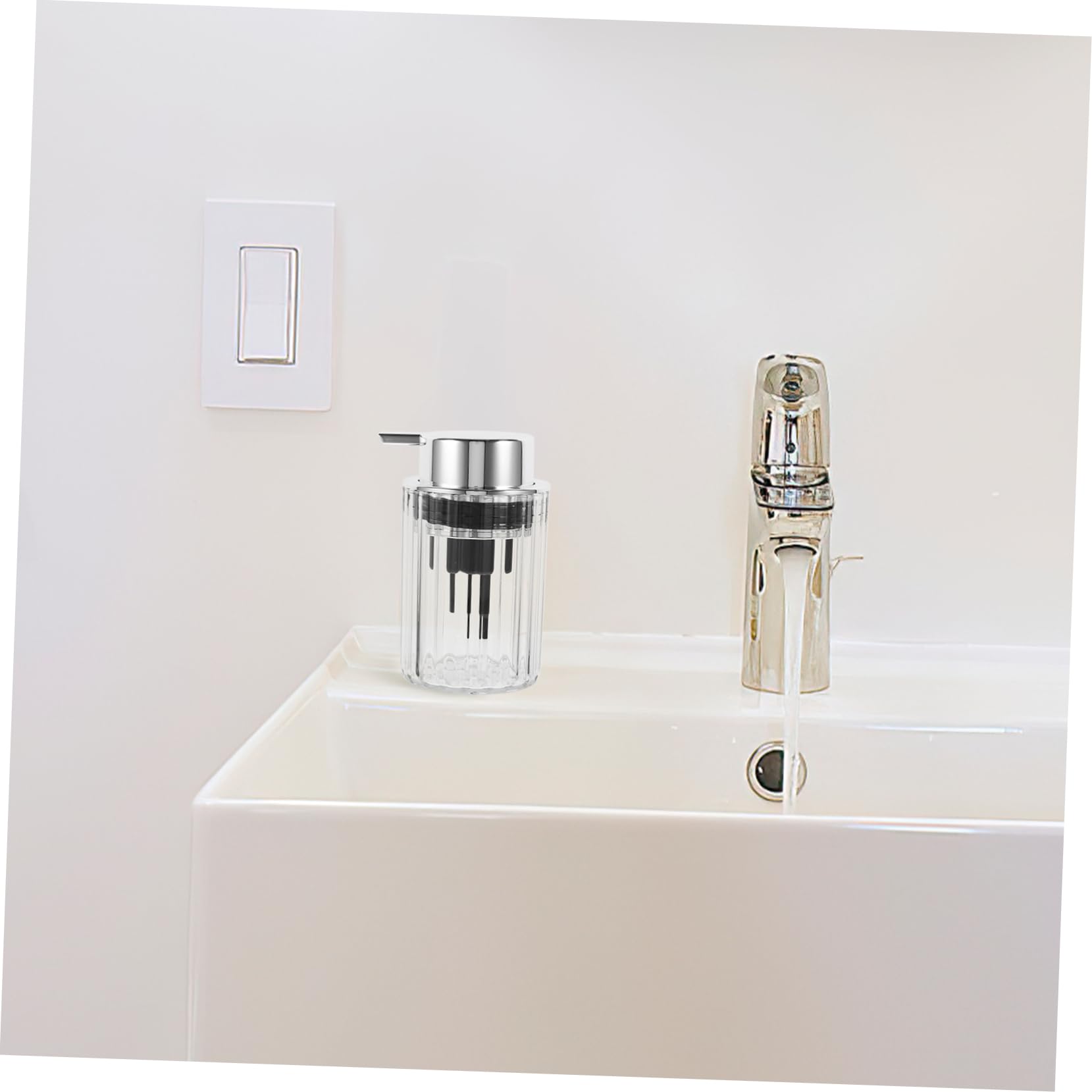 NOLITOY 300ml Foaming Pump Bottle - Portable Bubble Maker Dispenser for Face Wash & Hand Soap - Stylish Transparent Design - Perfect for Bathroom, Kitchen & Travel Essentials