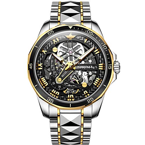 A-Gold silver black dial