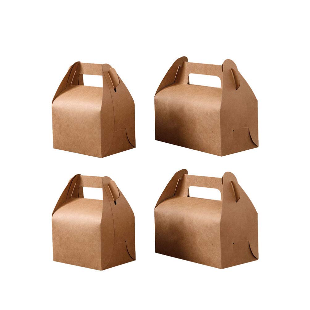 Healifty 30 Pack Small Brown Foldable Paper Treat Bags for Candy, Soap, Wedding Favors - Eco-Friendly Goodie Bags for Bridesmaid Gifts, Party Favors & Holiday Treats