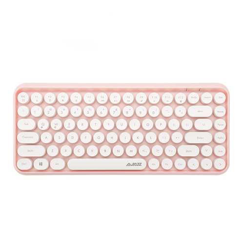 Ajazz 308i Bluetooth 3.0 Wireless Mechanical Keyboard - 84 Key Compact Design with Classic Round Keys for Gaming, Office & Typing | Perfect for PC, Mac, Laptop & Home Workspace