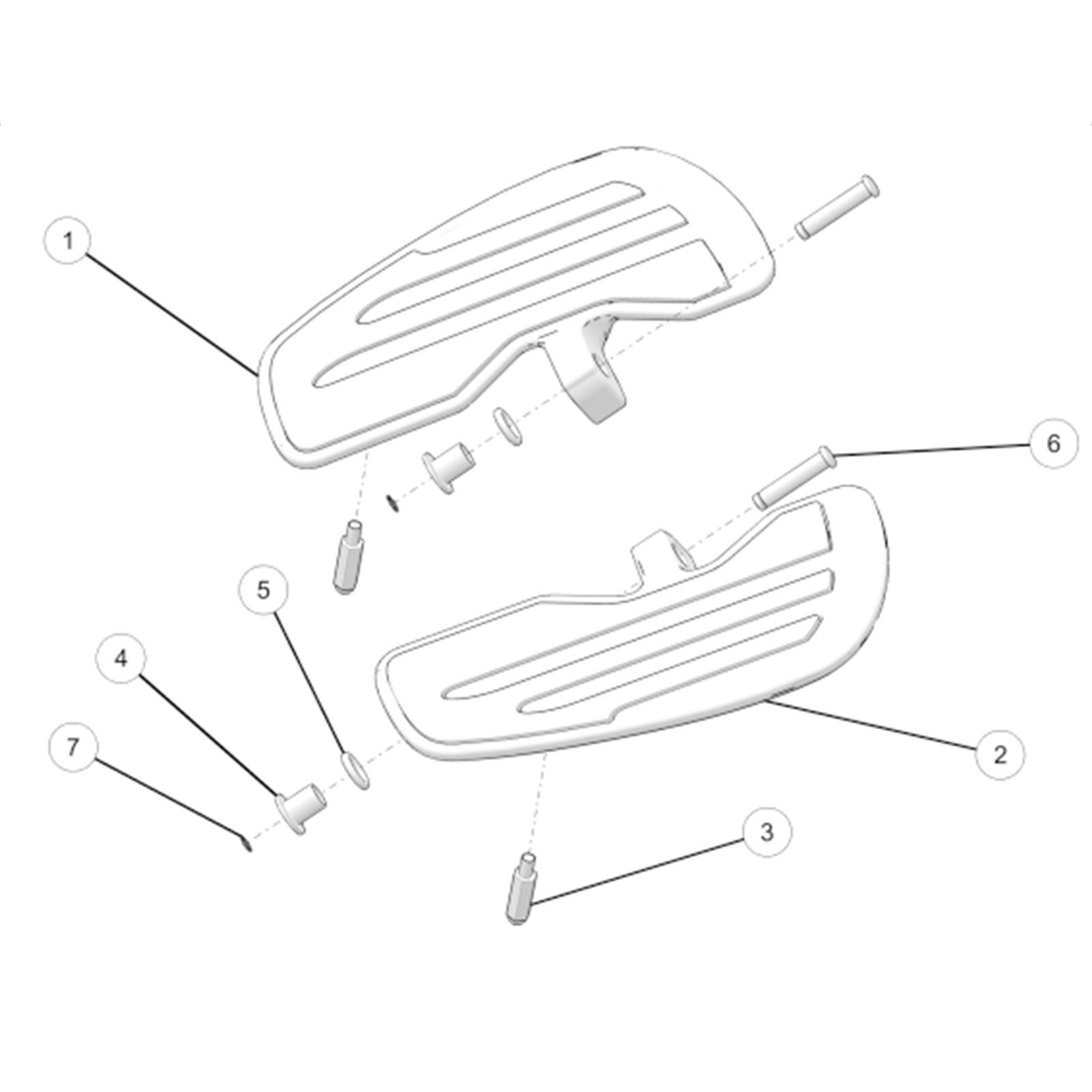 Anti-Slip Motorcycle Floorboards for Indian Scout/Sixty/Bobber 2015-2021 - Black - Enhanced Riding Comfort