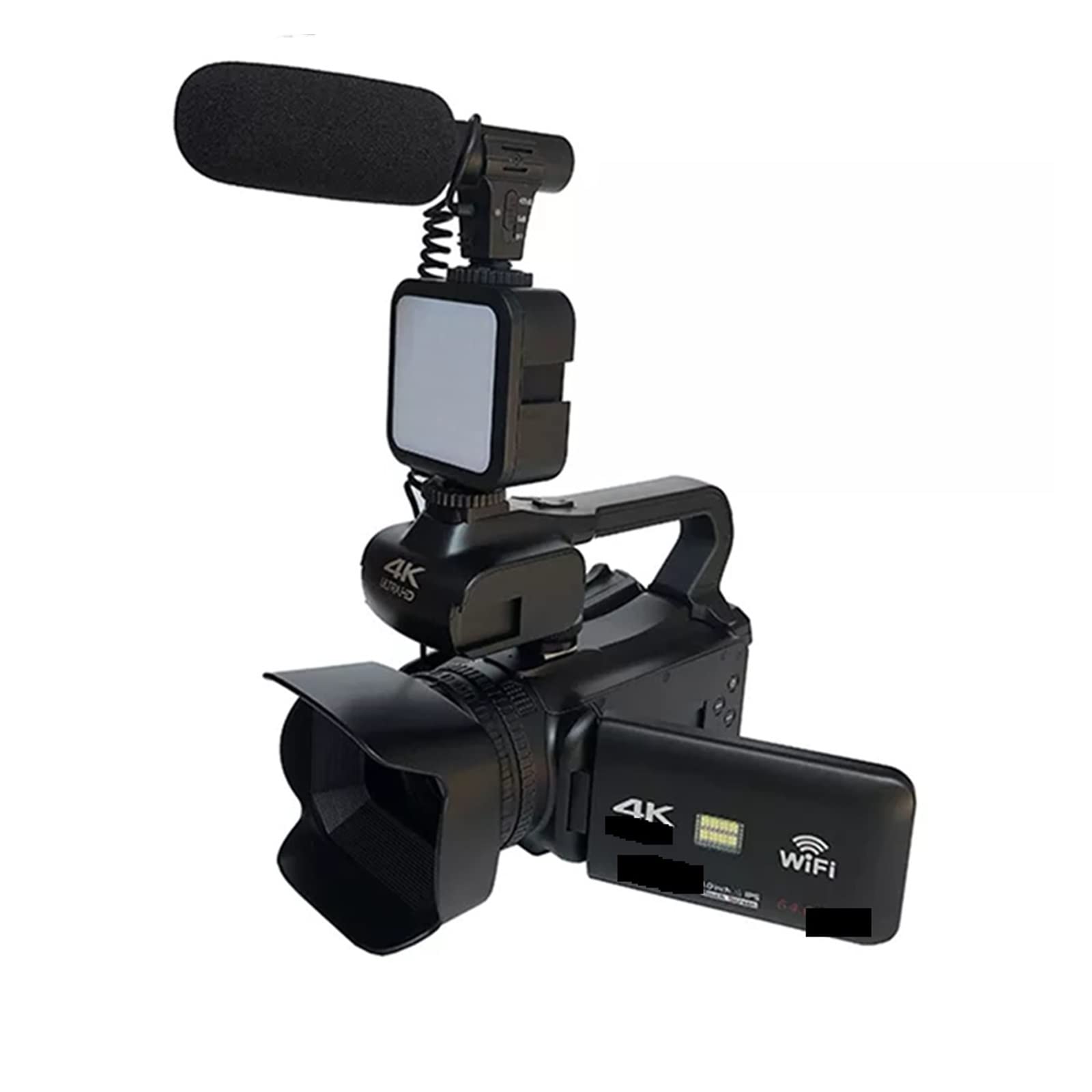 4K UHD Vlog Camcorder with Touch Screen & Microphone for Livestreaming & YouTube