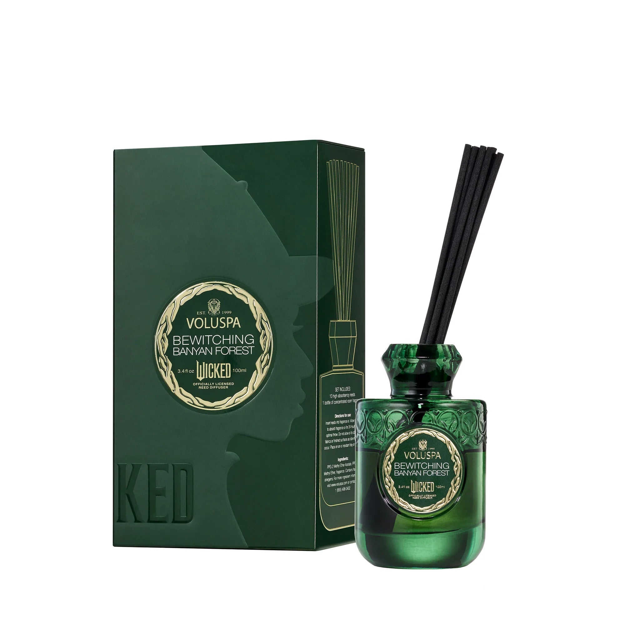 Bewitching Banyan Forest Reed Diffuser - Wicked Collection | Premium Home Fragrance Oil Diffuser for Living Room, Bedroom & Office | Long-Lasting Aromatherapy Gift Set