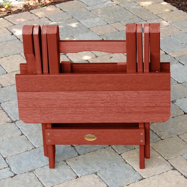 Portable Outdoor Folding Adirondack Side Table - Lightweight Patio Furniture for Camping, Beach, Garden & Poolside Use