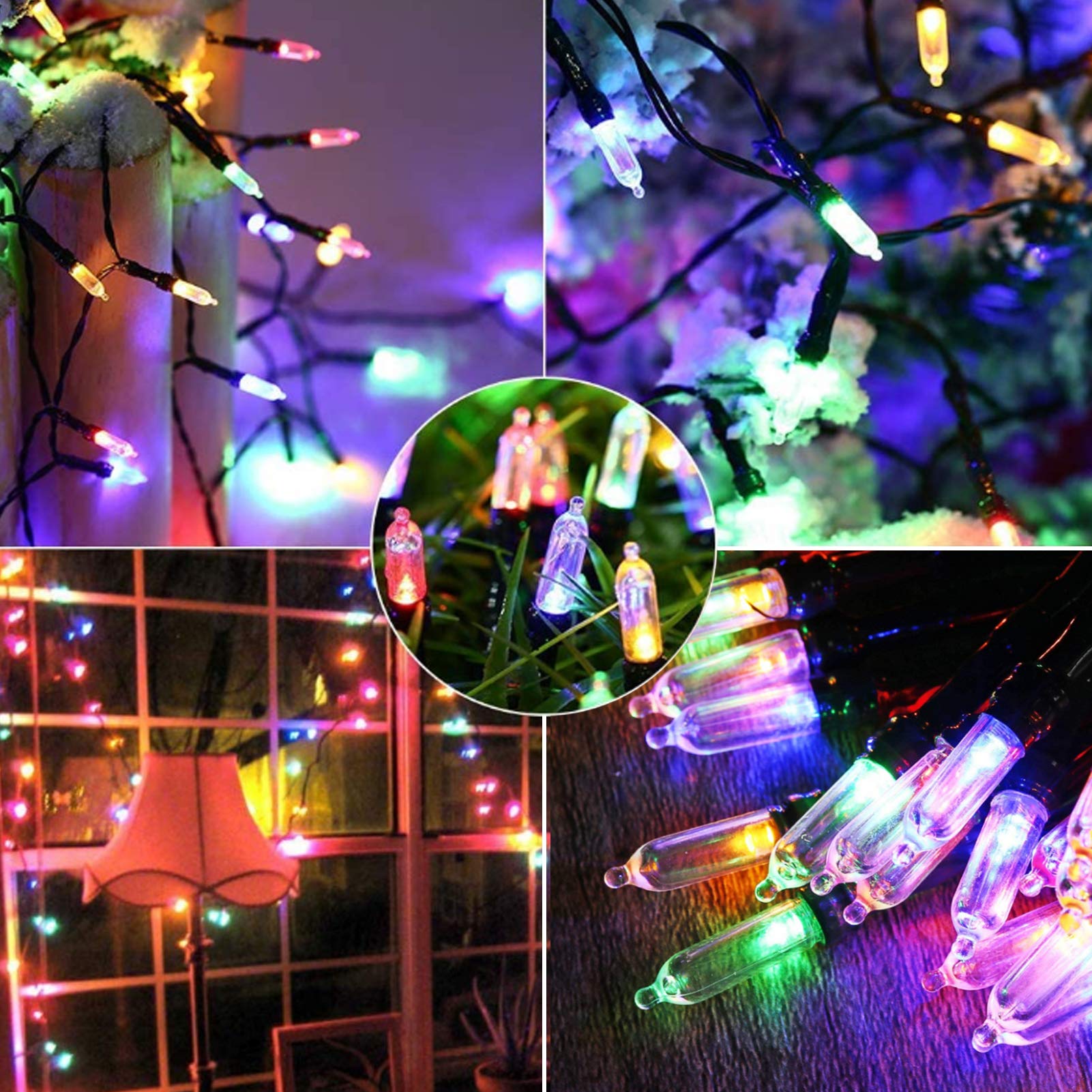 18ft LED String Lights with Remote - Waterproof for Outdoor & Christmas Decor