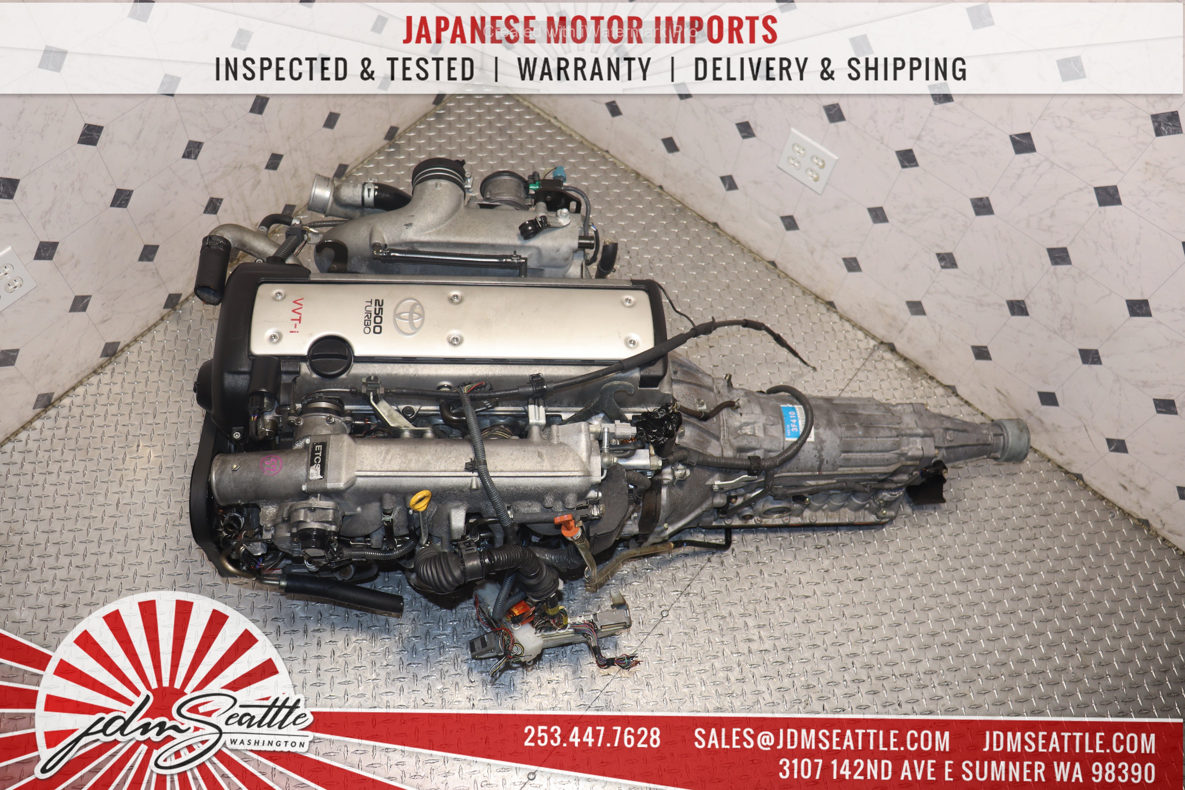 JDM 1JZ-GTE VVTi Turbo Engine & Automatic Transmission Kit - Compatible with Lexus IS300 GS300, Toyota Chaser Mark II, Soarer - Perfect for 1JZ Engine Swap & Performance Upgrades - Ideal for Racing, Drifting & Car Restoration Projects