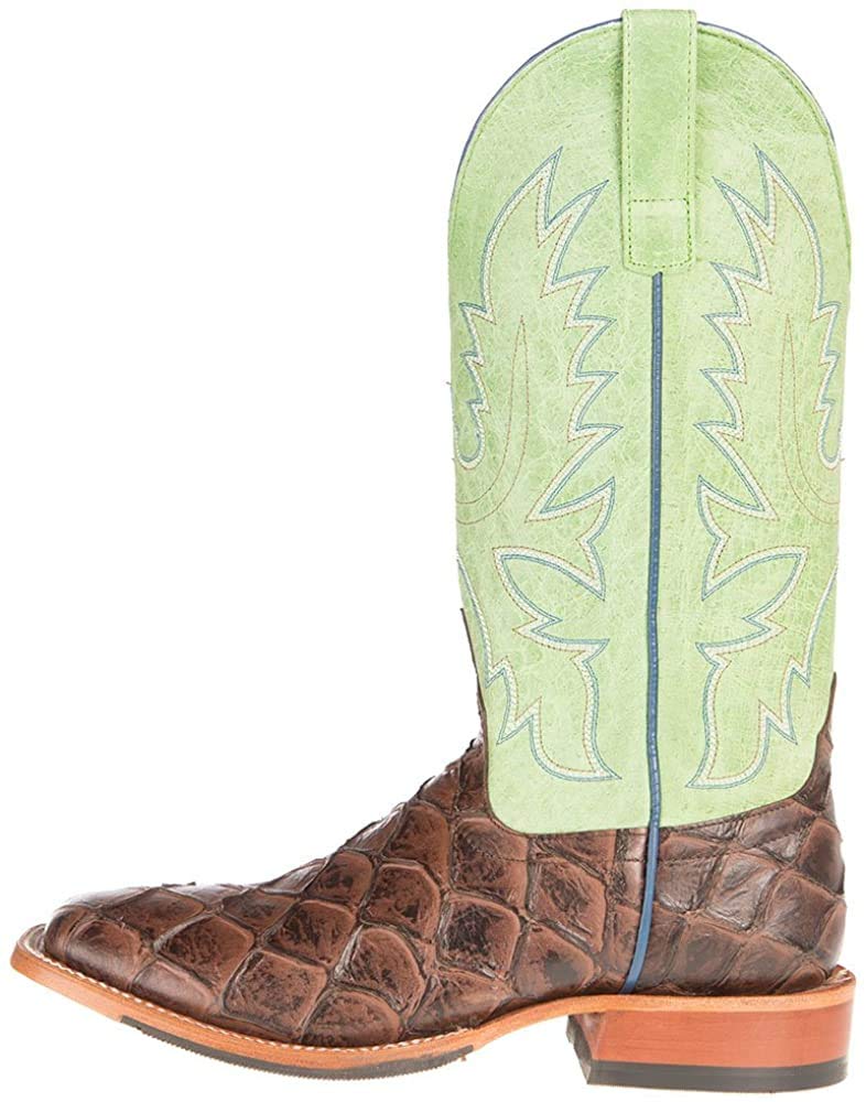Men's Cognac Filet of Fish Seas The Day Cowboy Boots - Western Style Leather Riding Boots for Men, Comfortable & Durable for Country Music Festivals, Rodeos & Outdoor Adventures