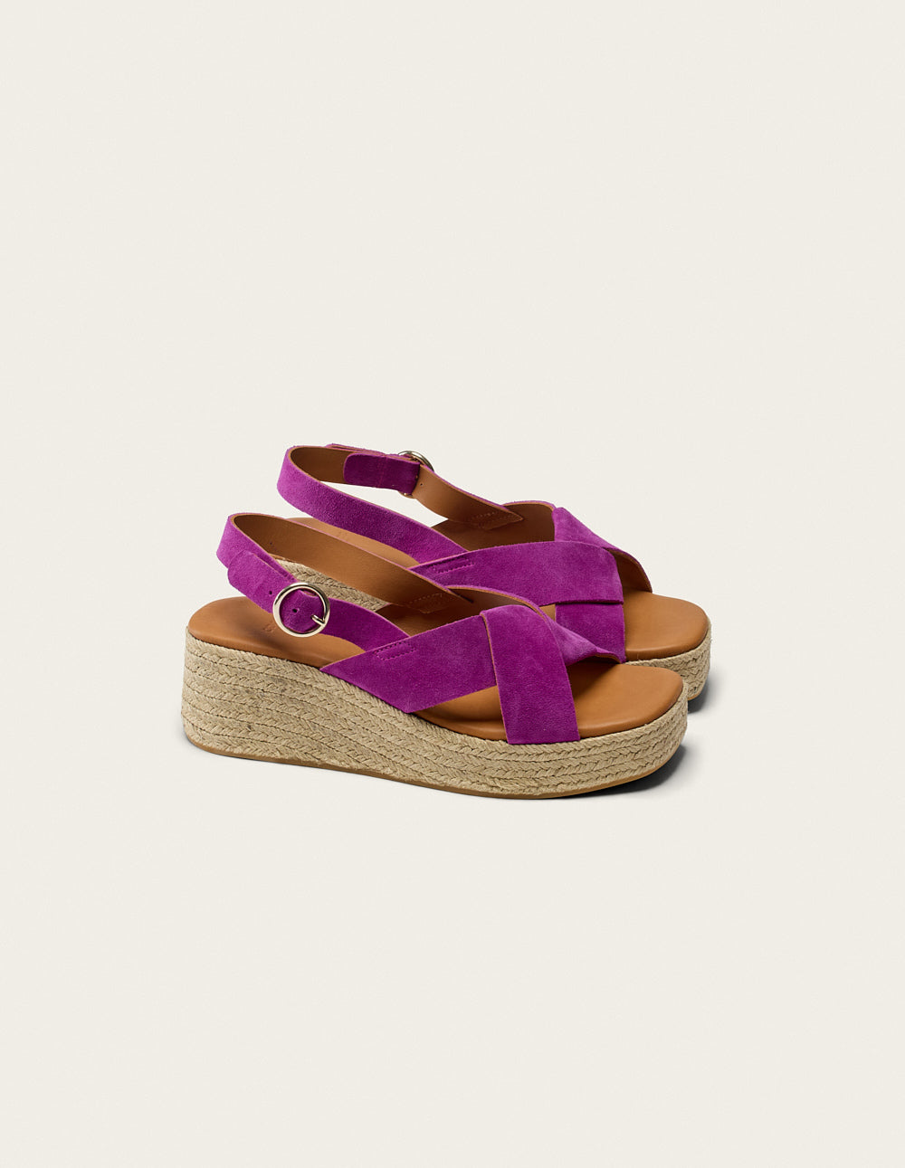 Women's Magenta Suede Espadrilles - Comfortable Summer Sandals for Beach, Vacation & Casual Outings