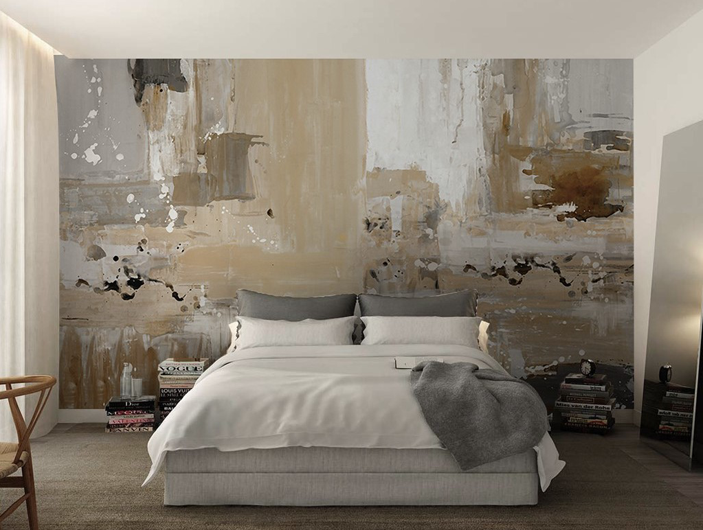 Abstract Art Boho Design Wallpaper Murals - Modern Bohemian Wall Decor for Living Room, Bedroom & Office
