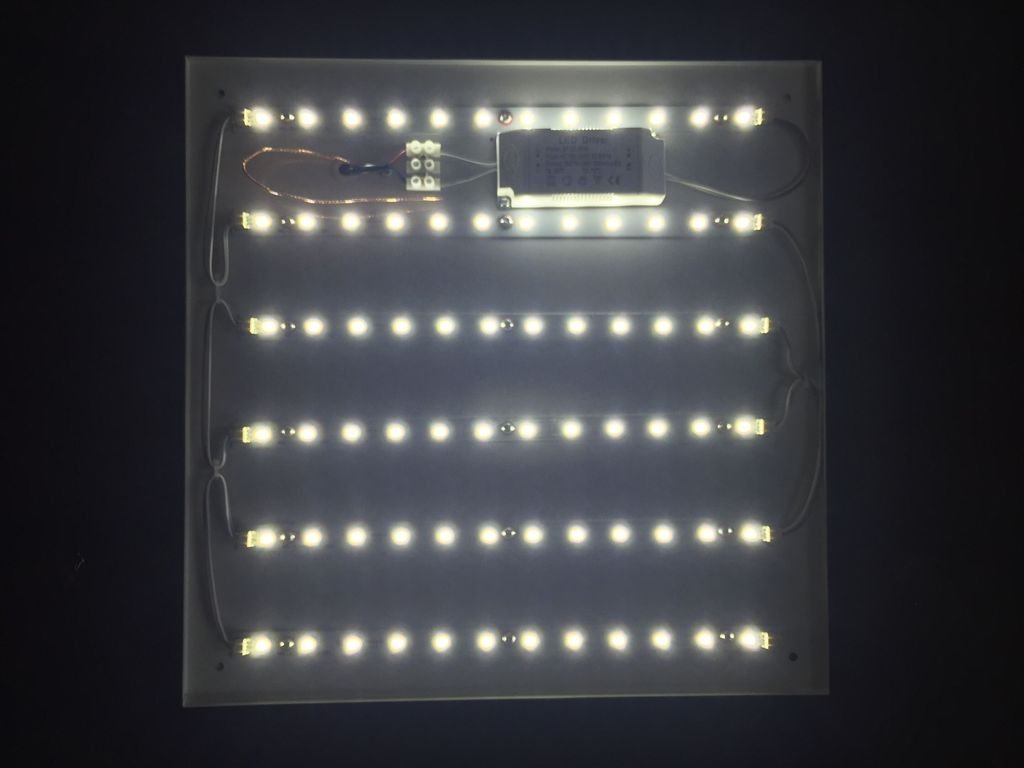 Modern Simple Geometric LED Flush Mount Ceiling Light - 25x25 Inch Metal Art Fixture, 36W Energy Efficient, Painted Finish - Perfect for Living Room, Bedroom, Kitchen & Office Lighting