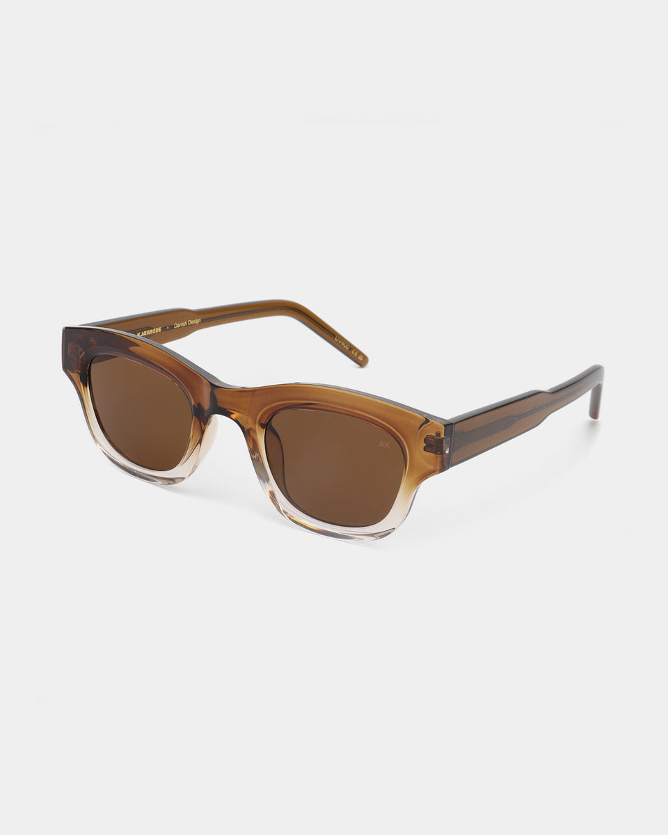 A. Kjaerbede Lane Sunglasses - Smoke & Champagne Gradient Lenses - Stylish UV Protection for Driving, Beach & Outdoor Activities