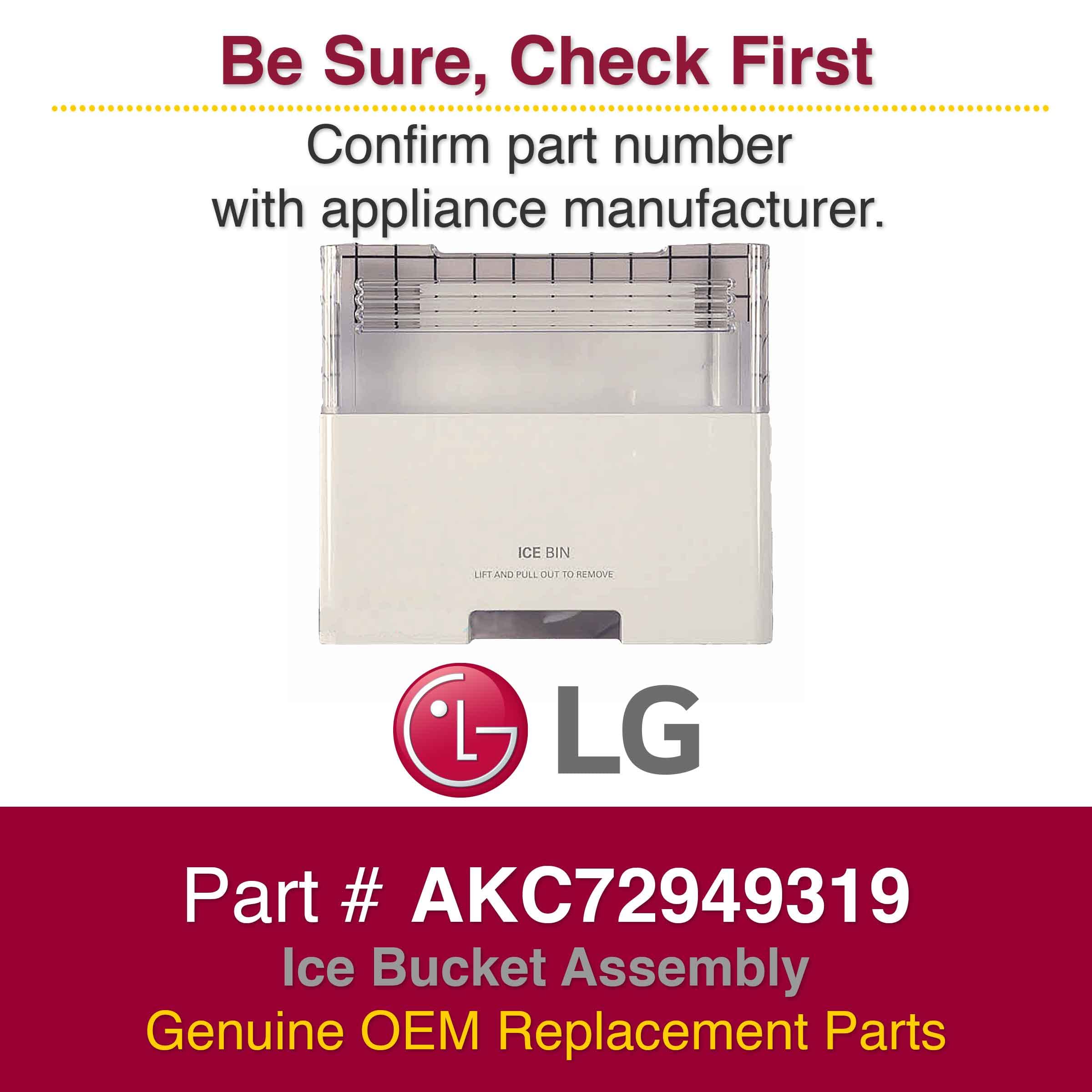 Genuine LG AEQ72909603 OEM Ice Maker Assembly Replacement for LG Refrigerators - Perfect for Kitchen Upgrades & Home Appliance Repairs