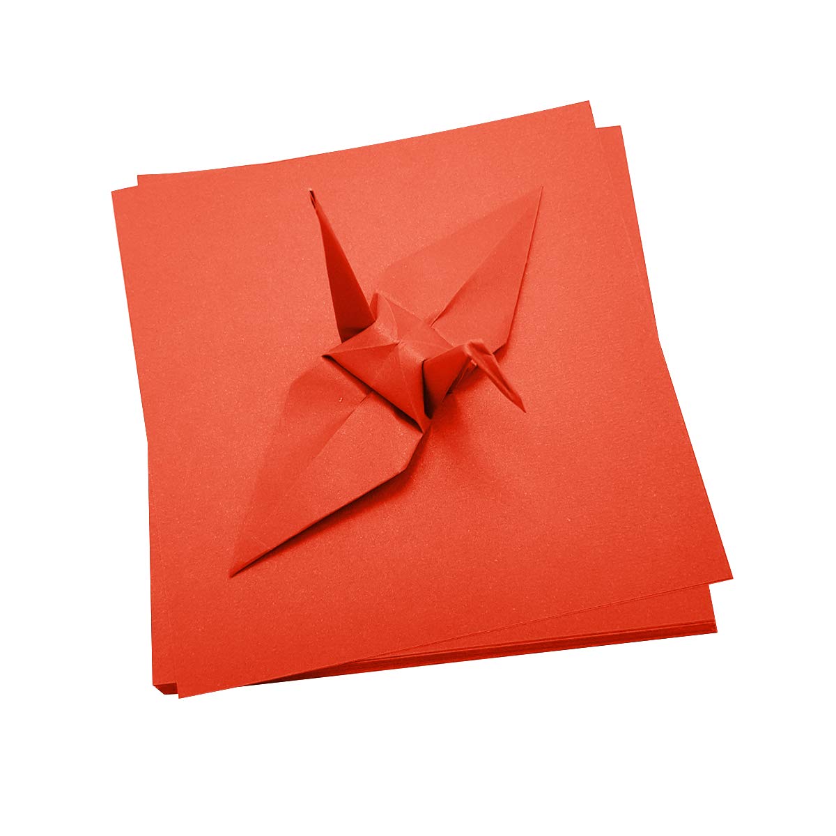 100 Sheets Double-Sided Origami Paper 6x6 Inch Square - Vibrant Colors for Easy Folding, DIY Crafts, Scrapbooking & Card Making | Perfect for Origami Cranes, Gift Wrapping & School Projects (S05 Chili)