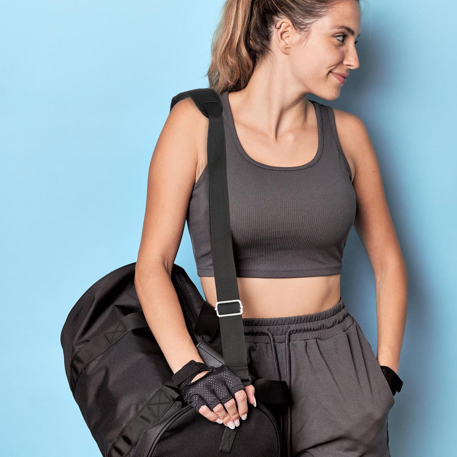 **63 Inch Adjustable Nylon Shoulder Strap Replacement with Metal Hooks - Universal Crossbody Bag Strap for Laptop Case, Messenger Bag, Briefcase & Garment Bag - Perfect for Work, Travel & Daily Commute**