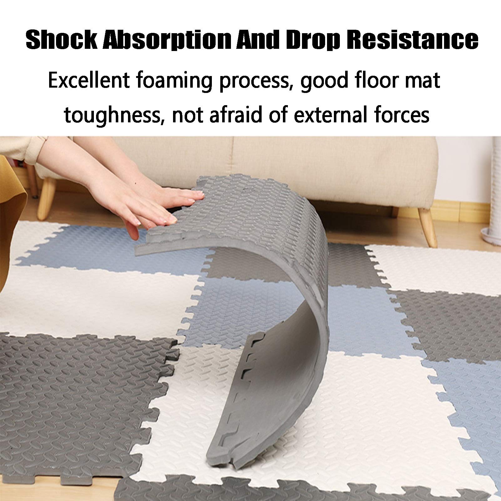 Non-Toxic ALGFree Foam Puzzle Play Mat for Babies & Kids - Soft Interlocking EVA Floor Tiles (30x30x1.2cm, 24-Piece Set) - Safe Crawling & Activity Mat for Nursery, Playroom, Daycare - Customizable Colors