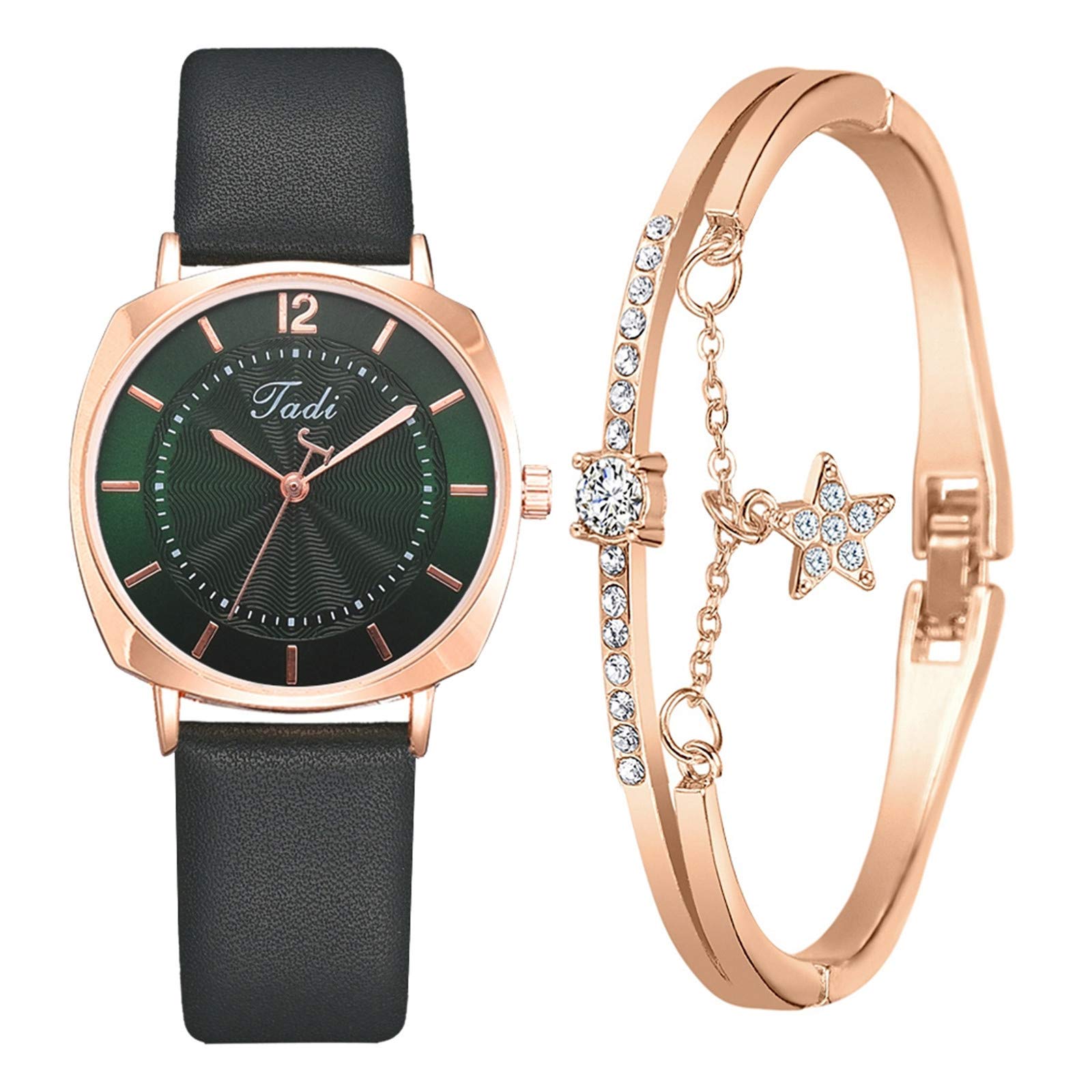 Elegant Alloy Women's Watch Set - Fashionable Ladies Bracelet Watch with 20mm Band, Small Quartz Movement for Casual Wear | Perfect for Office, Dating & Everyday Accessories