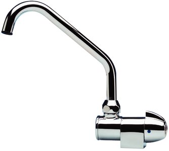 Compact Single Handle Chrome Kitchen Faucet - Modern Design for Sink, Dishwashing & Cooking - Perfect for Home, RV & Office Use