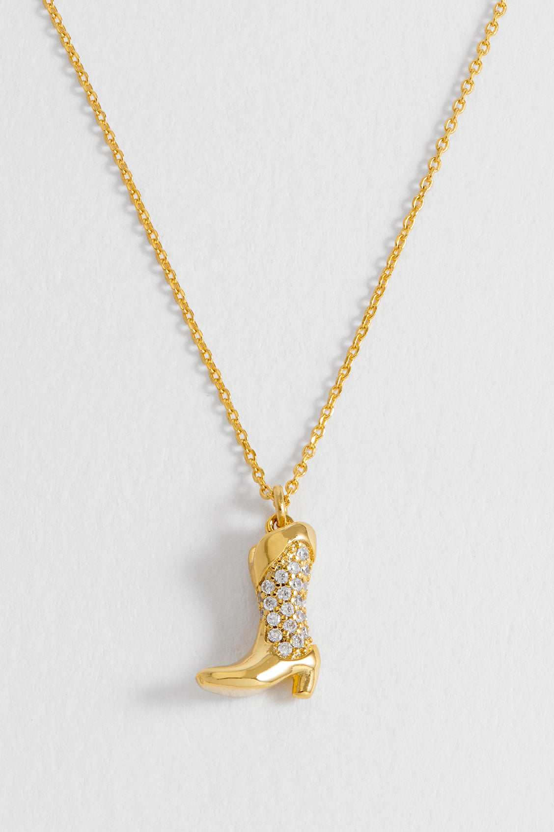 Pave Cowboy Boot Necklace - Western Style Jewelry for Women - Perfect for Country Concerts, Rodeos & Cowgirl Fashion Accessories