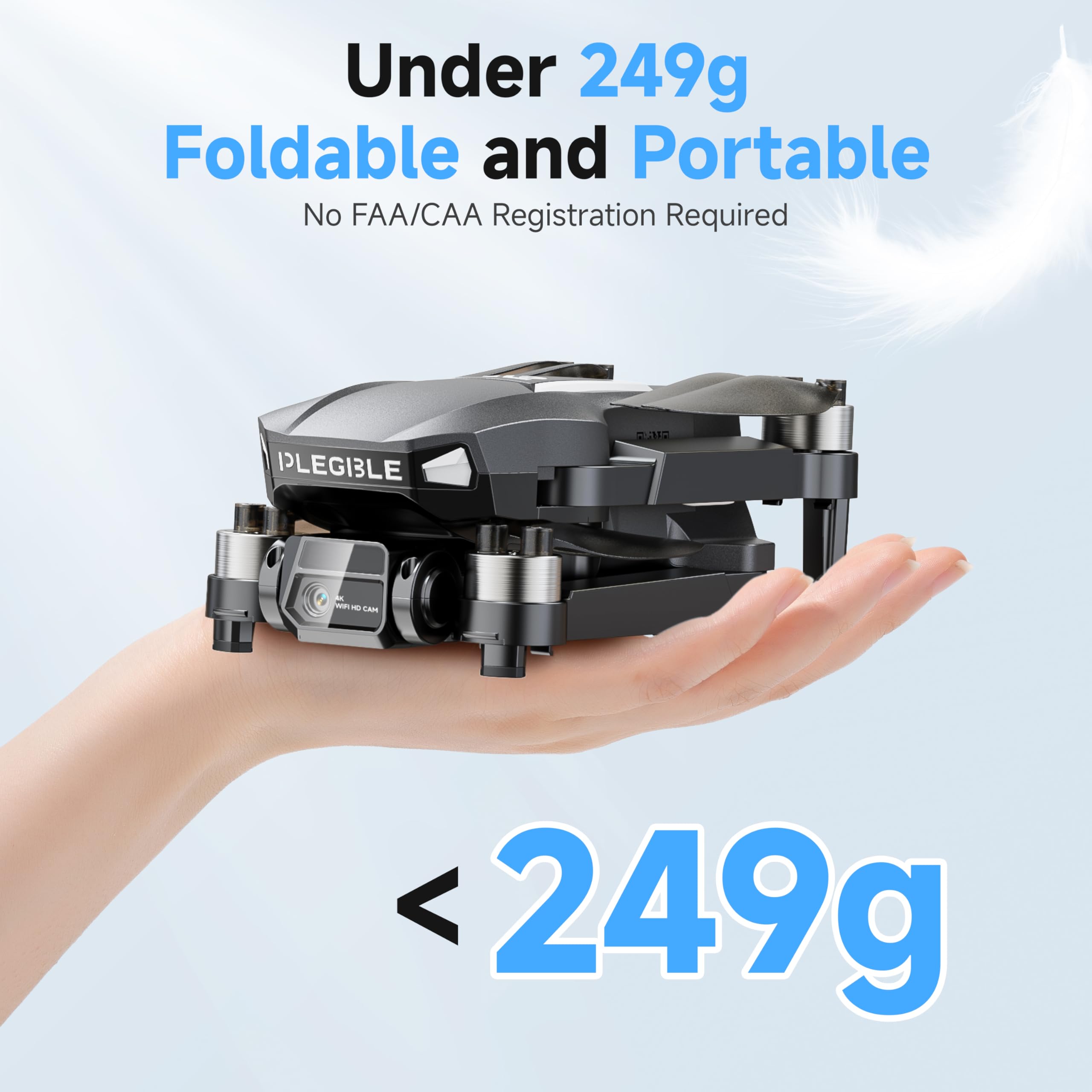 4K FPV Foldable RC Drone with Brushless Motor - 45 Mins Flight Time, 3 Batteries & Beyond-Range Alert - Best Camera Drone for Adults, Kids & Beginners - Perfect for Aerial Photography, Outdoor Adventures & Gifts for Men & Boys