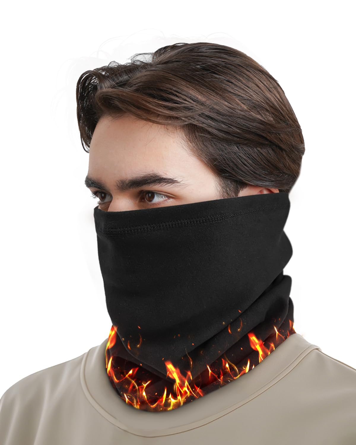 Fleece Neck Gaiter for Men & Women - Windproof Winter Face Cover & Ski Mask - Cold Weather Accessory for Outdoor Activities, Skiing, Snowboarding & Hiking