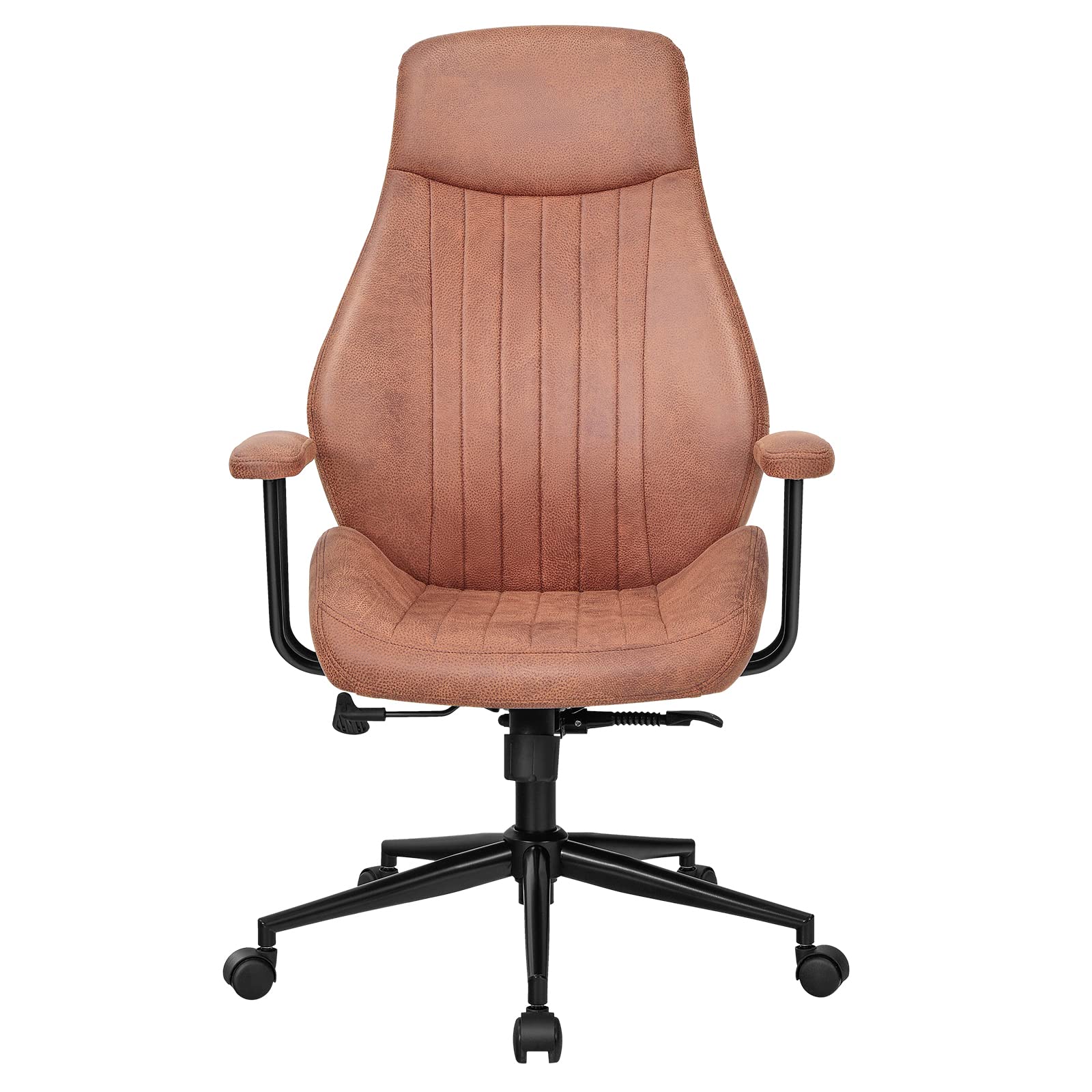 Ergonomic Office Chair - Modern High Back Executive Desk Chair with Padded Armrests, Suede Leather Upholstery, Deep Brown | Perfect for Home Office, Gaming Setup & Workspace Comfort
