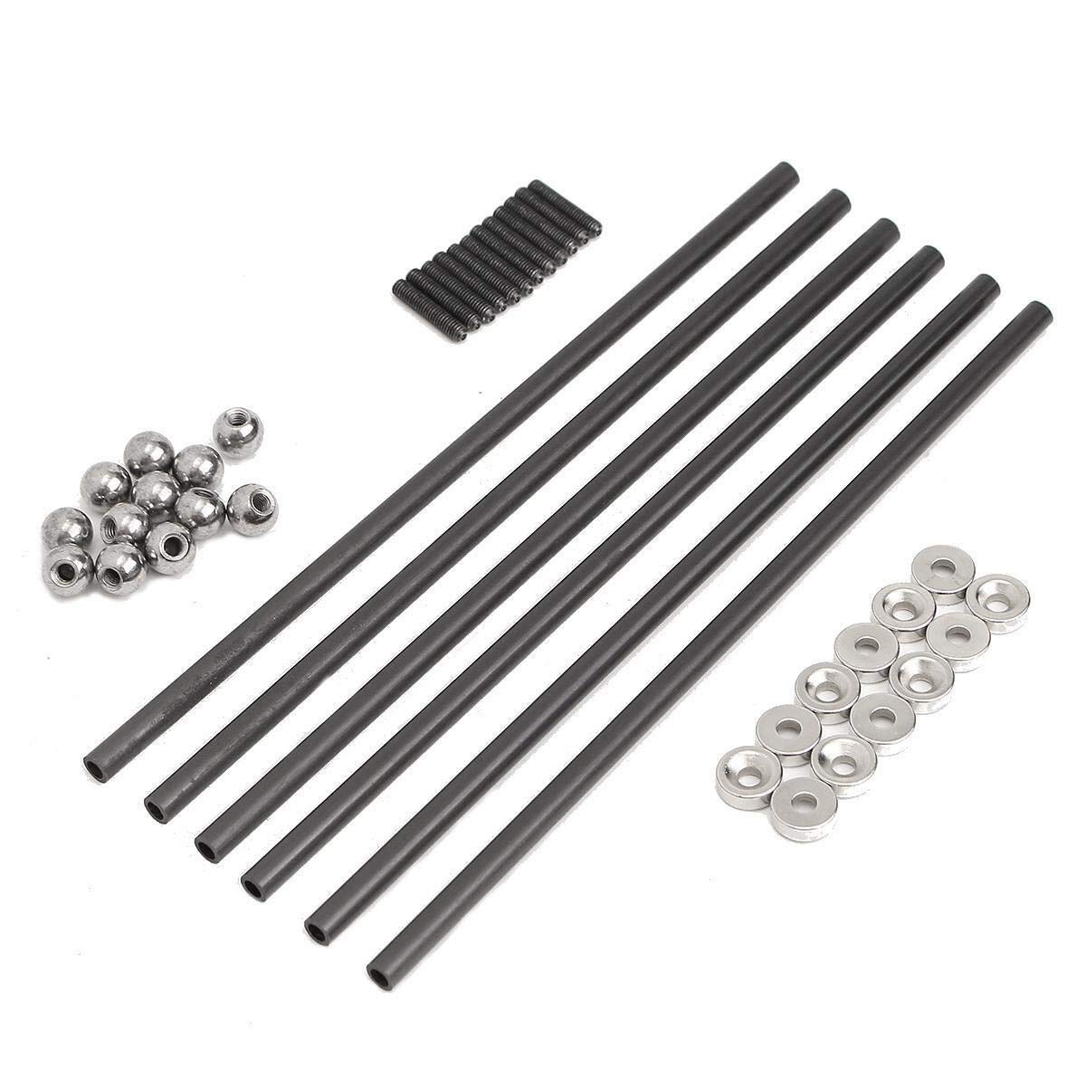 MLH-MLH 3D Printer Parts - 4x6mm 200mm Diagonal Push Rod L200 with Magnetic Ball Joint & Steel Ball for Kossel Delta 3D Printer | Upgrade Kit for Precise Z-Axis Movement & Stable Printing