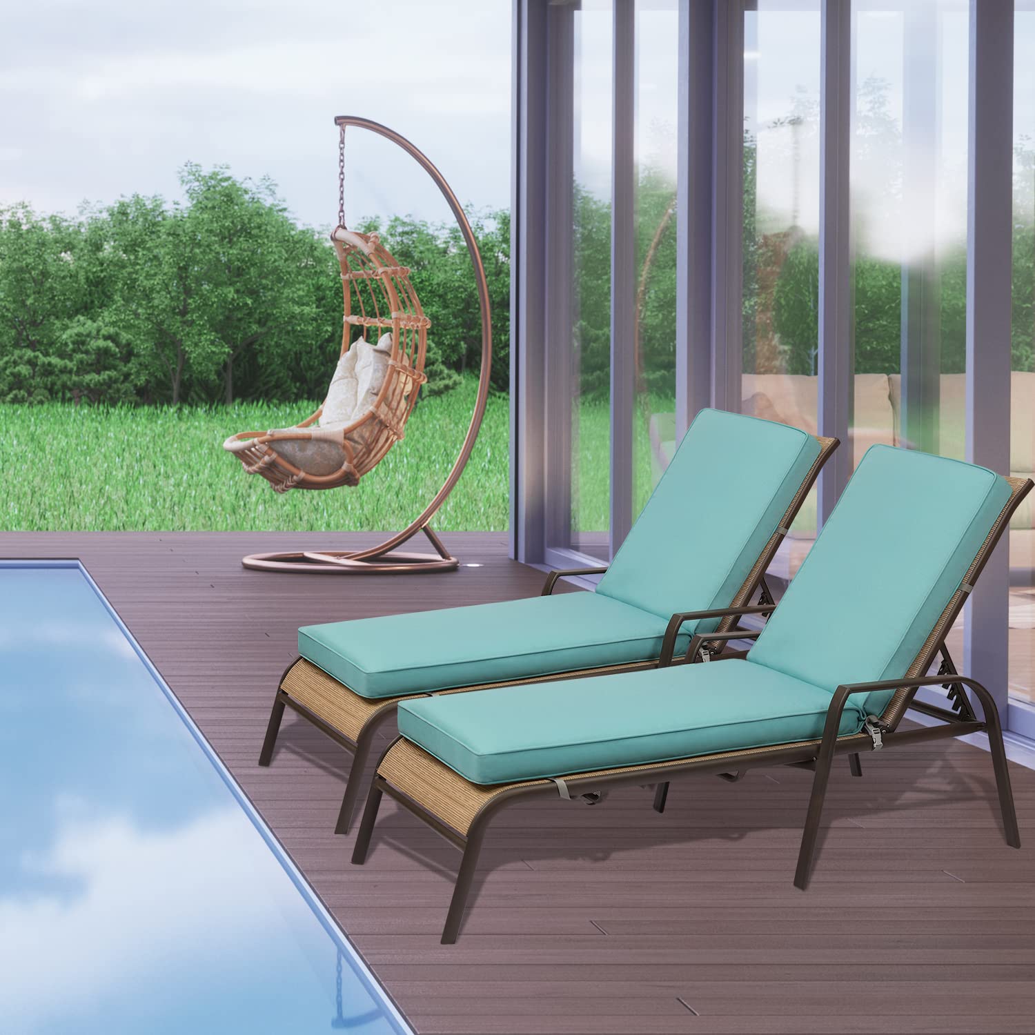 **BPS Outdoor Lounger Cushion 72