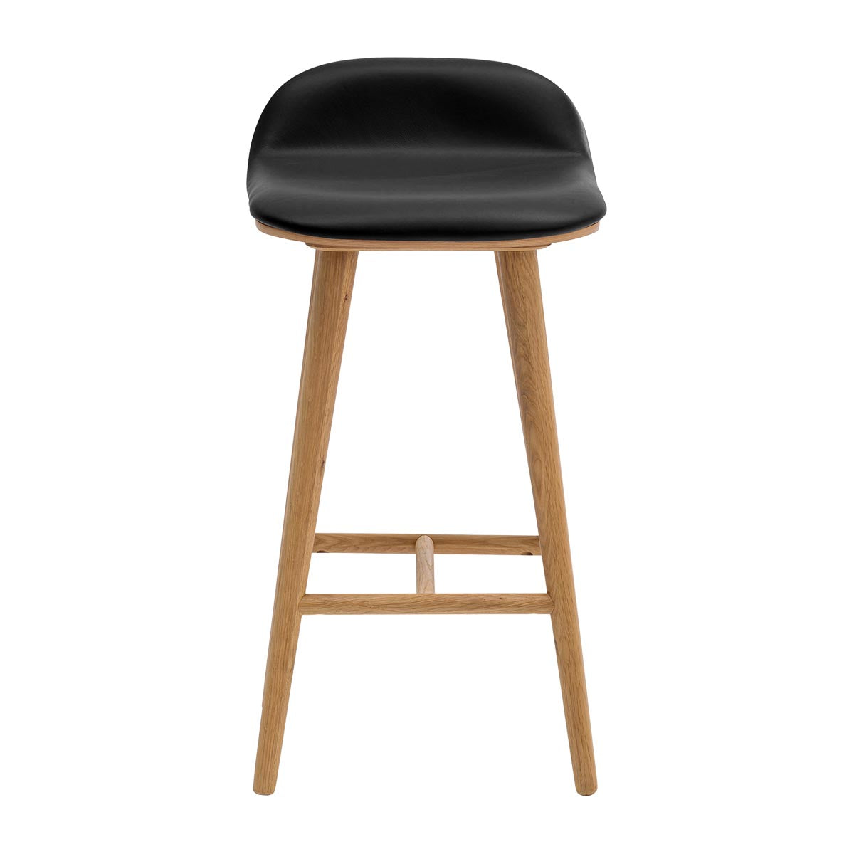 Premium Leather Bar Stool - Adjustable Height Modern Counter Stool with Backrest - Perfect for Kitchen Island, Home Bar & Dining Room Decor