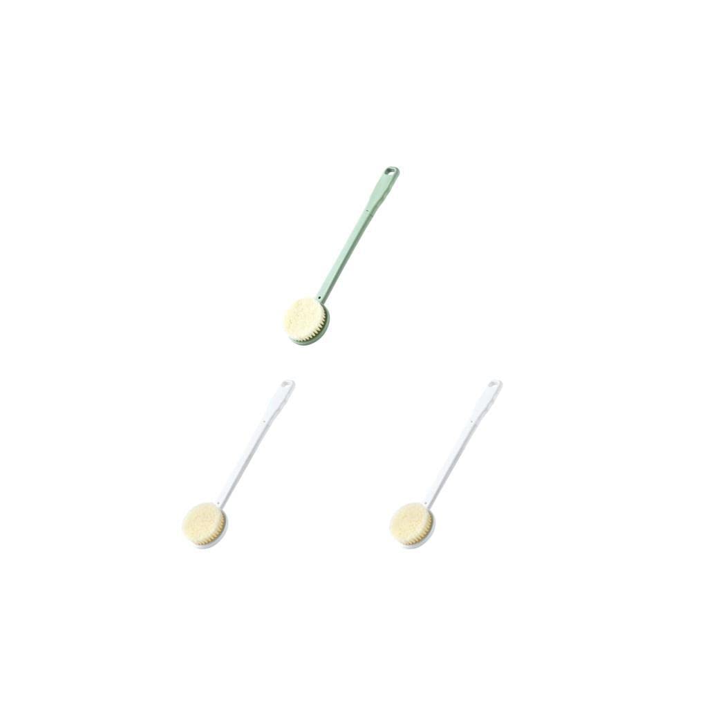 Lmoikesz 3-Pack Long Handle Bath Brush - Soft Plastic Body Scrubber for Arms, Legs & Hands - Exfoliating Shower Brush for Smooth Skin - Perfect Bathroom Cleaning Accessories for Spa-Like Experience at Home