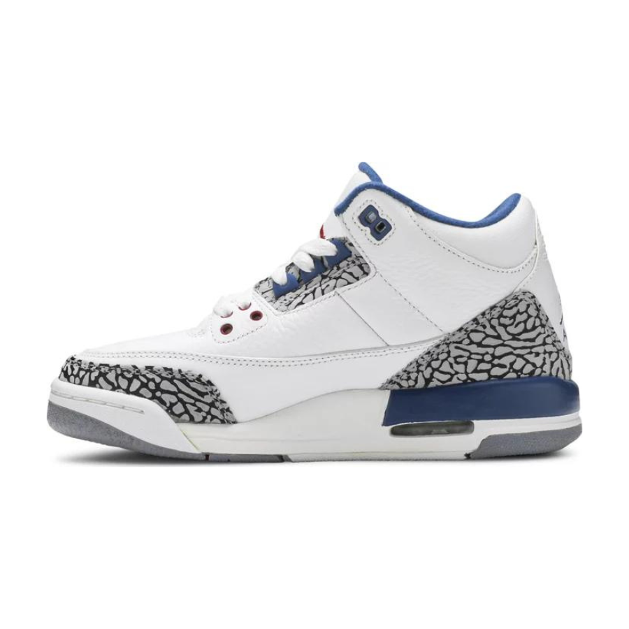 Air Jordan 3 GS Retro True Blue White Varsity Red Sneakers for Women & Girls - Basketball Shoes for Casual Wear & Street Style Fashion