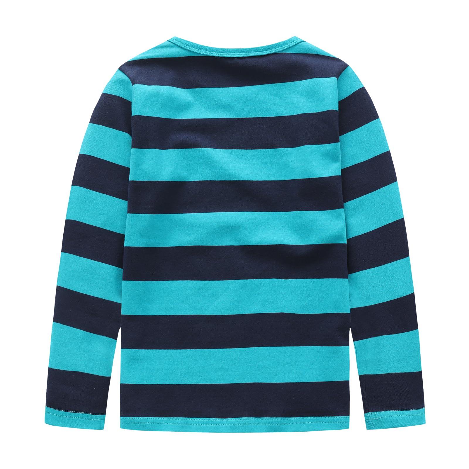 Boys Rainbow Striped Cotton Long Sleeve T-Shirt - Soft & Comfortable Casual Wear for School, Playdates & Everyday Outfits