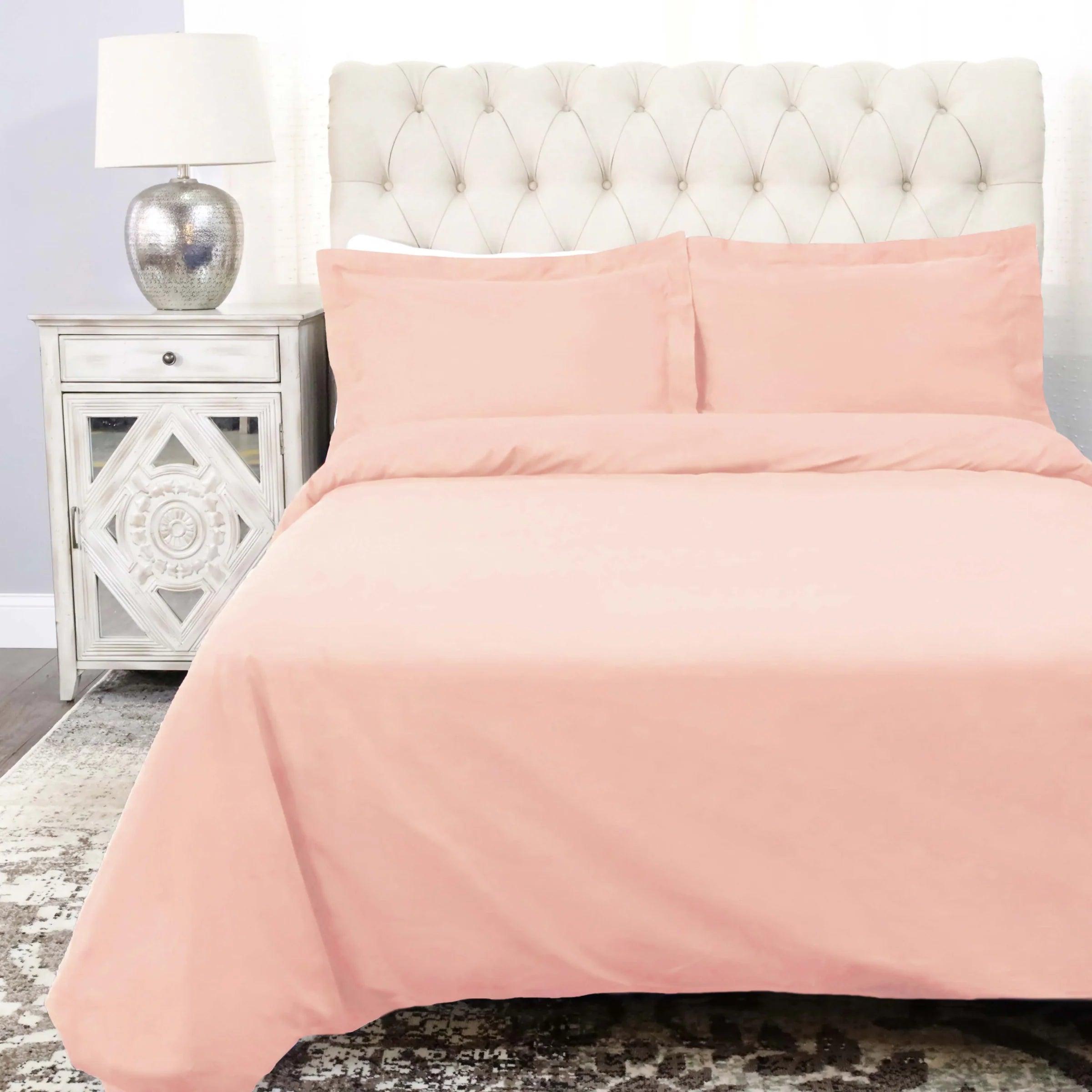 Premium 100% Cotton Percale Duvet Cover Set - Soft & Breathable Bedding for Modern & Traditional Bedrooms - Perfect for Home, Hotel, and Guest Room Decor