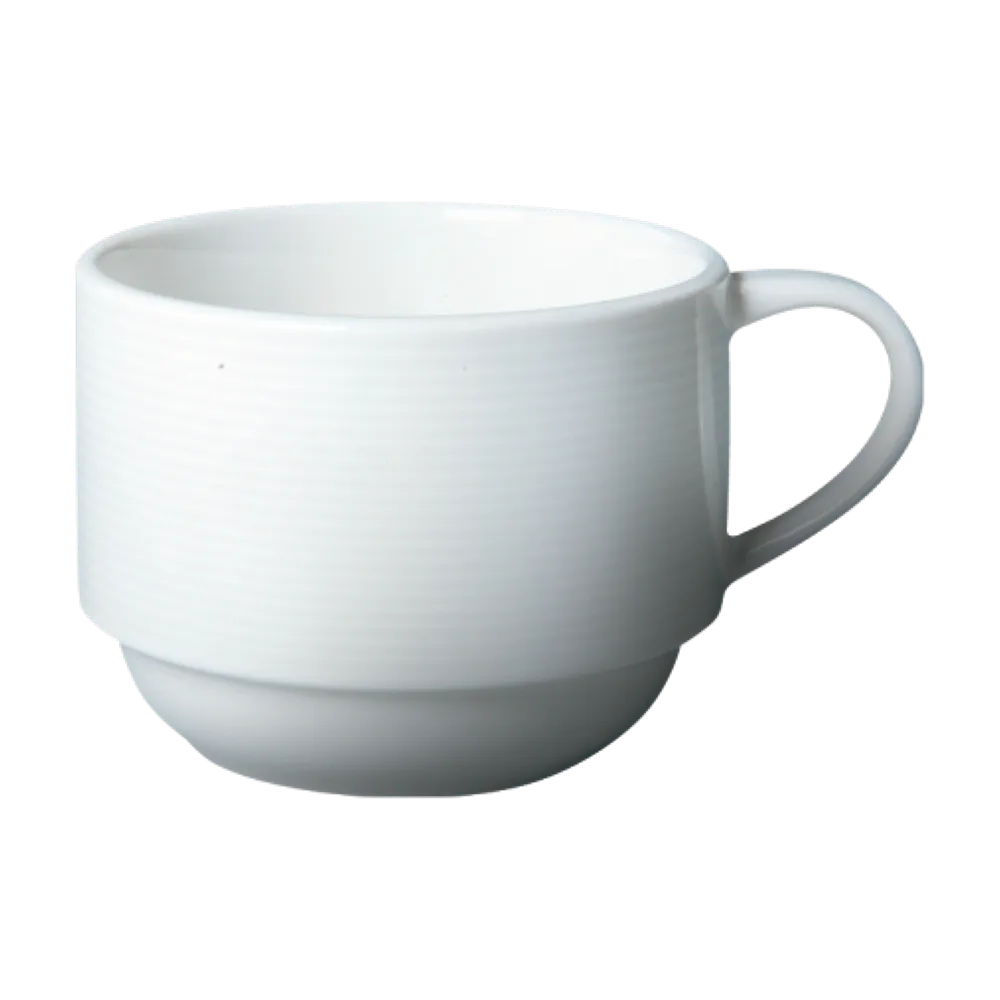 Premium Cameo Royalmont 8 Oz Porcelain Coffee Cups - Set of 36 White Ceramic Mugs for Restaurants, Cafes & Offices - Durable Dishwasher Safe Coffee Cups Bulk Pack