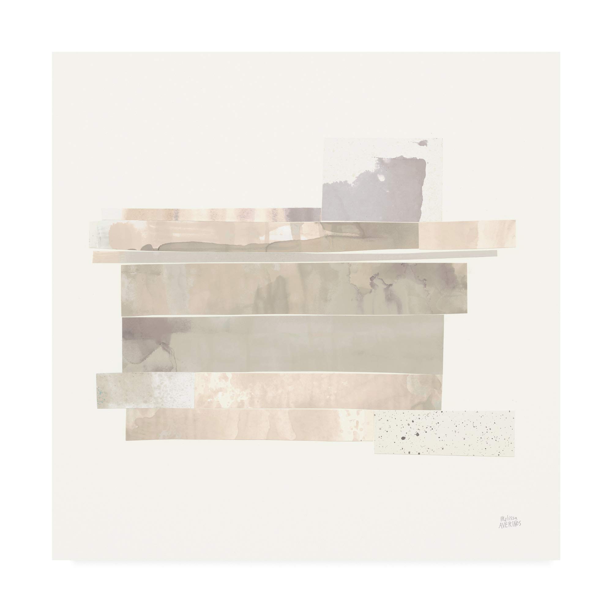 Trademark Fine Art 18x18 Stacks IV Neutral Canvas Print by Melissa Averinos - Modern Abstract Wall Art for Living Room, Bedroom & Office Decor